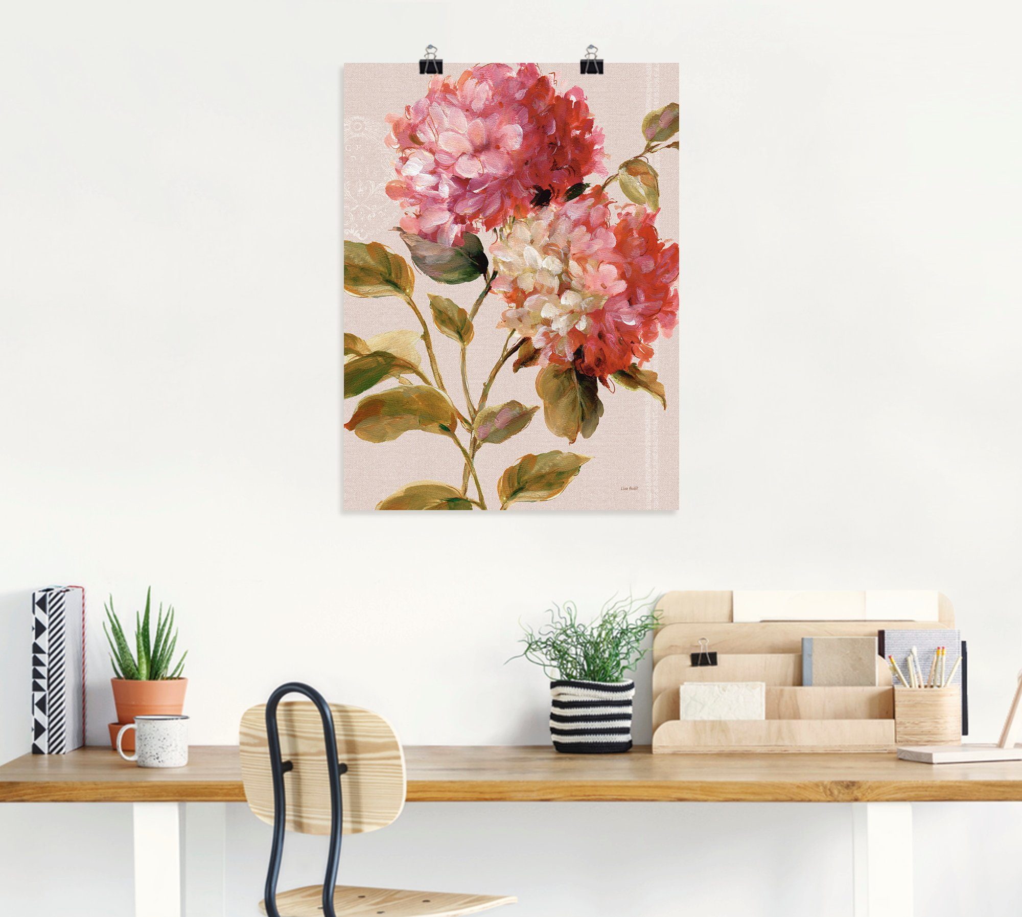 Artland Artprint Harmonieuze hortensia's als artprint op linnen, poster in verschillende formaten maten