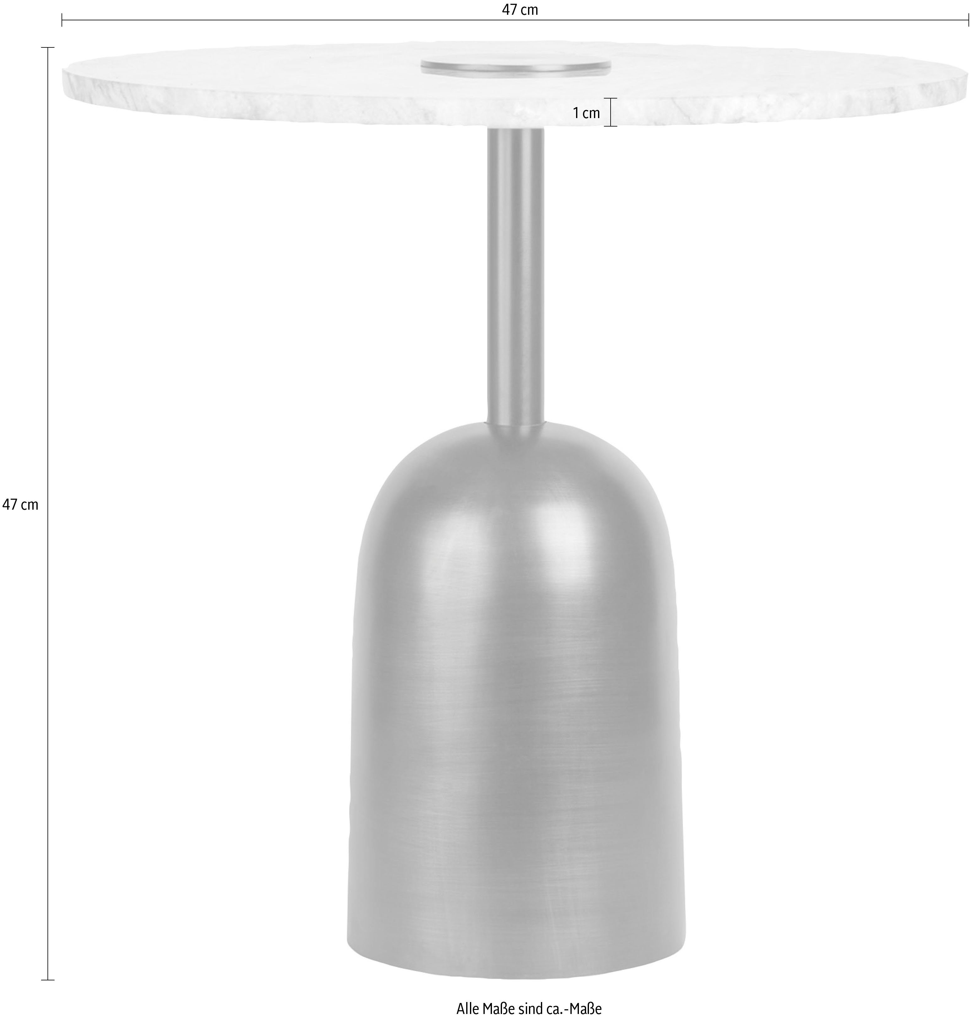 Kayoom Bijzettafel Harriet, luxe tafelblad van 100% marmer Tafelblad van marmer, stabiel frame van ijzer (1 stuk)