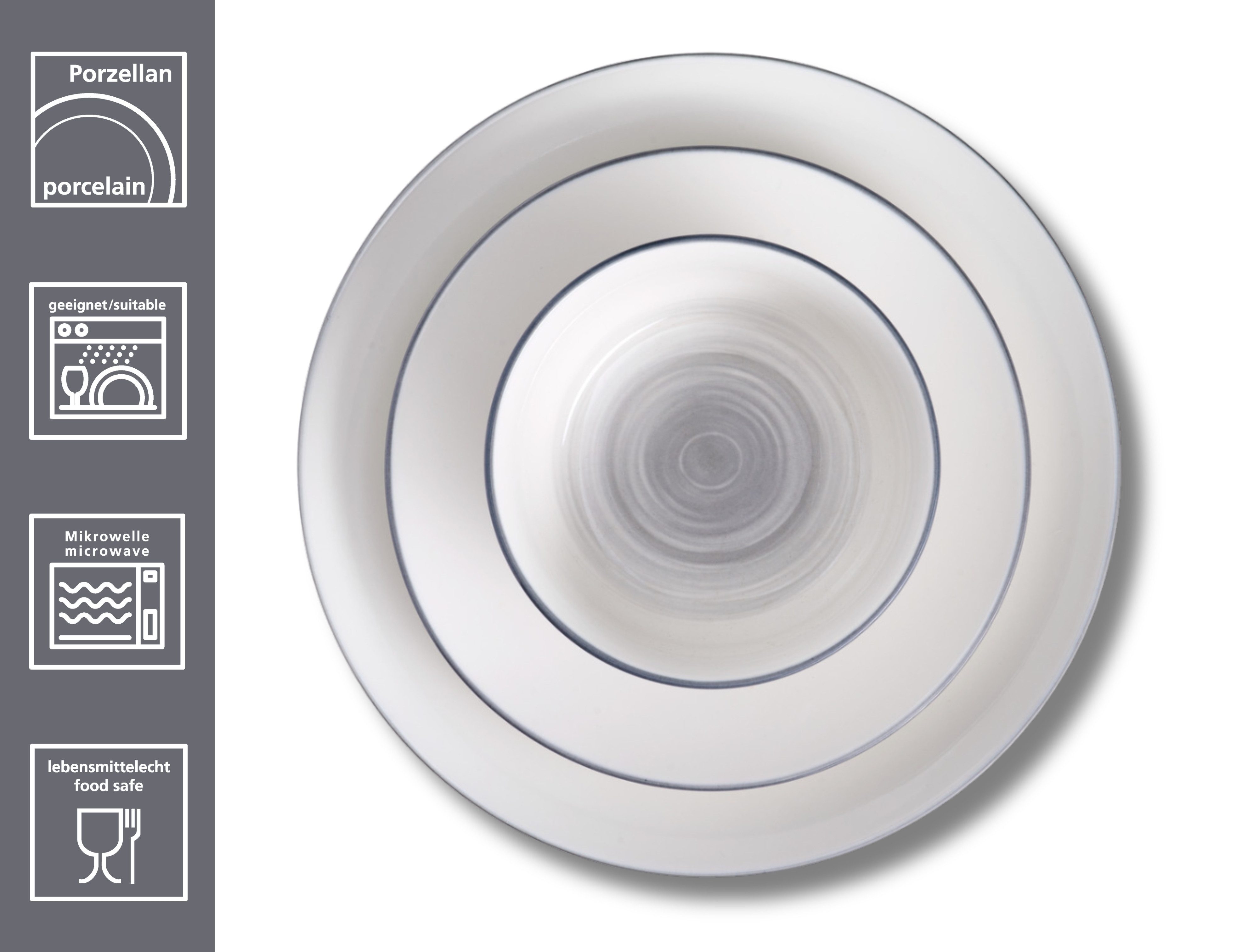 Ritzenhoff & Breker Combi-servies Luna Aquarel-stijl (set, 16-delig)