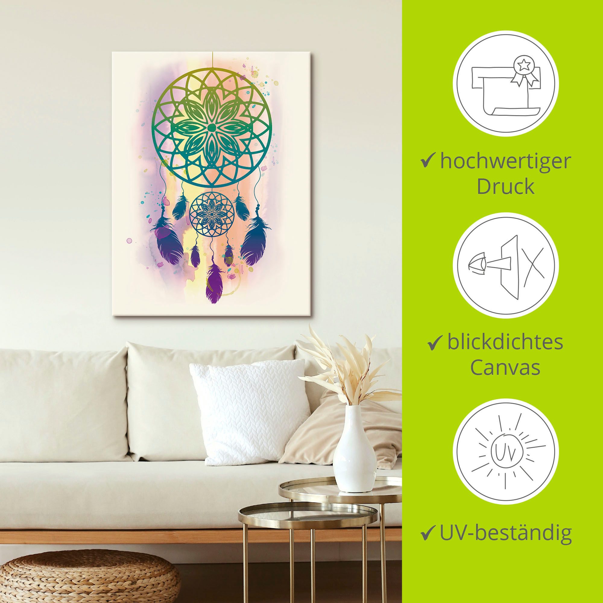 Artland Artprint Dromenvanger waterkleur als artprint op linnen, poster, muursticker in verschillende maten