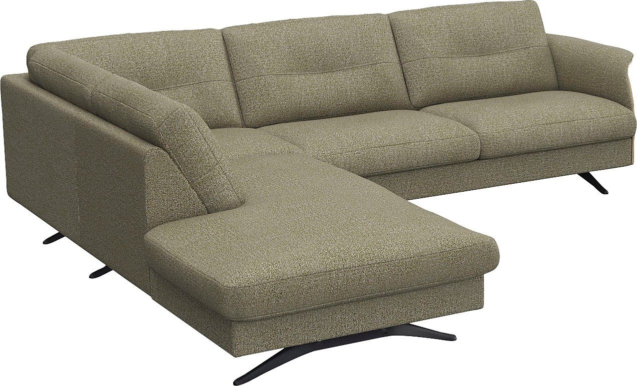FLEXLUX Hoekbank Glow, super comfortabel door hoogwaardige zitconstructie met binnenvering, L-vorm