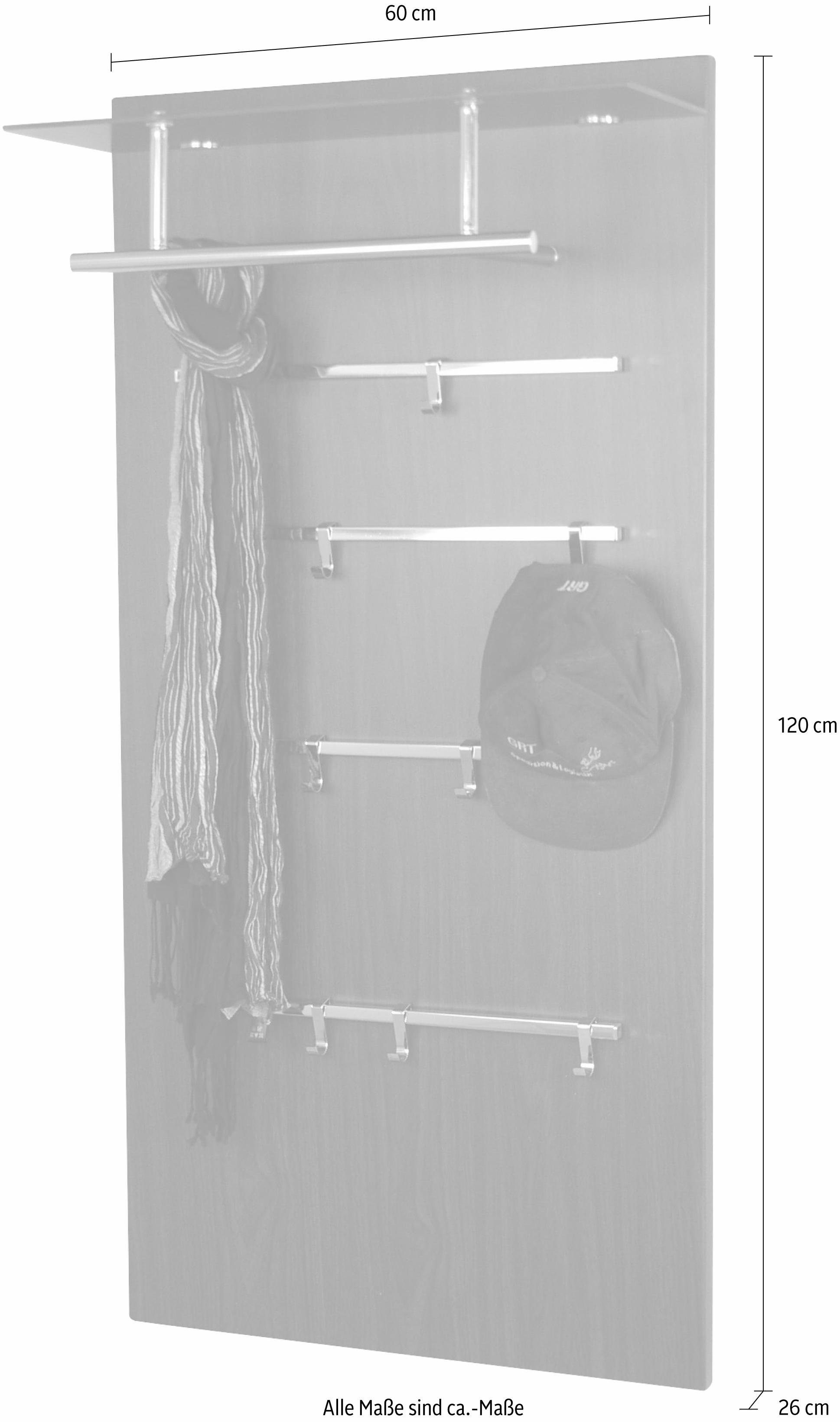 INOSIGN Kapstokpaneel 1200 CSF, TOPSELLER! Afm. (bxdxh): 60x26x120 cm