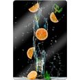 wall-art print op glas belenko - splashing lemonade in 3 maten multicolor