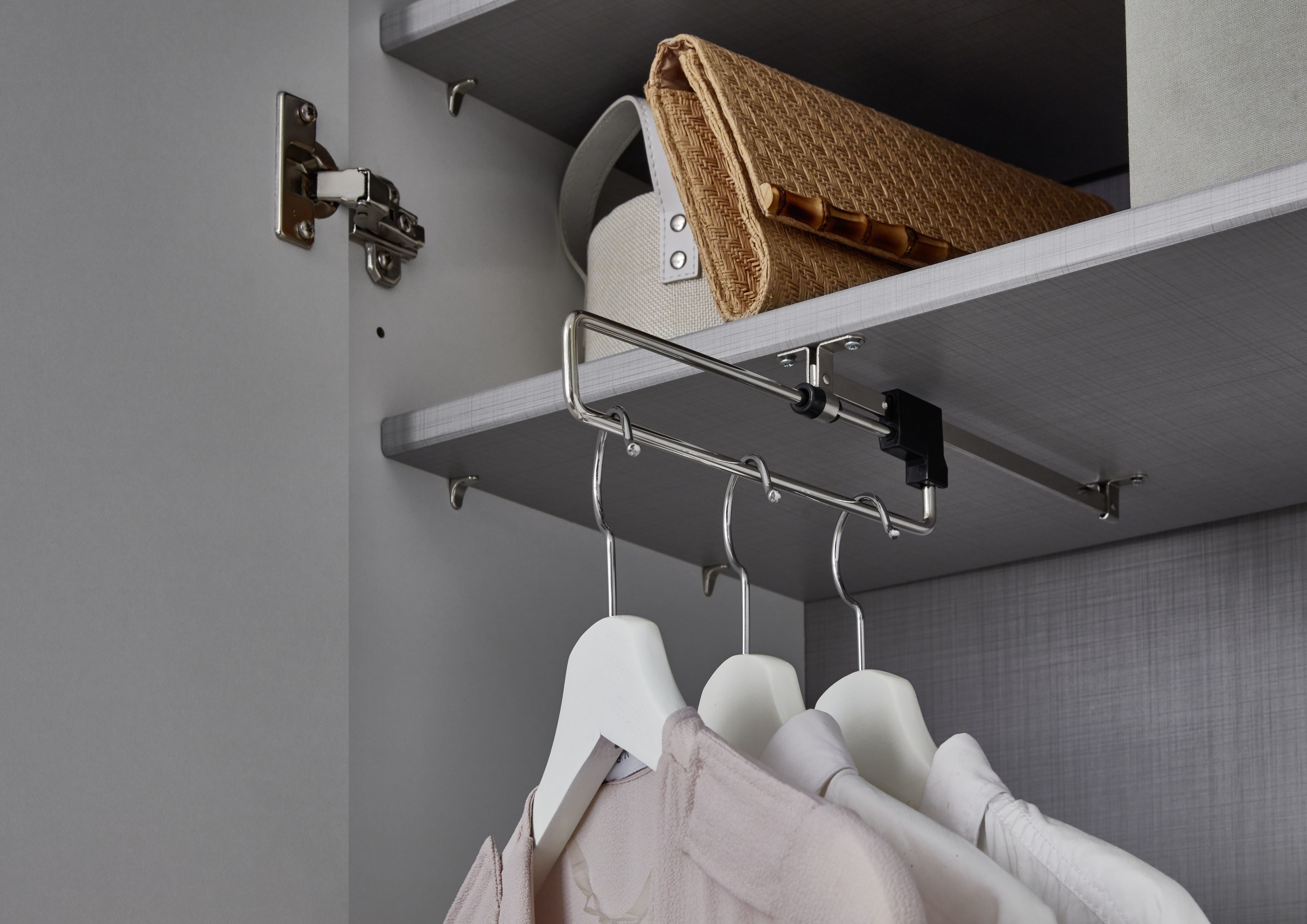 Wimex Waskast Easy Plus kledingkast garderobe 2 lades, 81 of 130 cm breed in verschillende kleuren, moderne look met zwarte metalen handgrepen