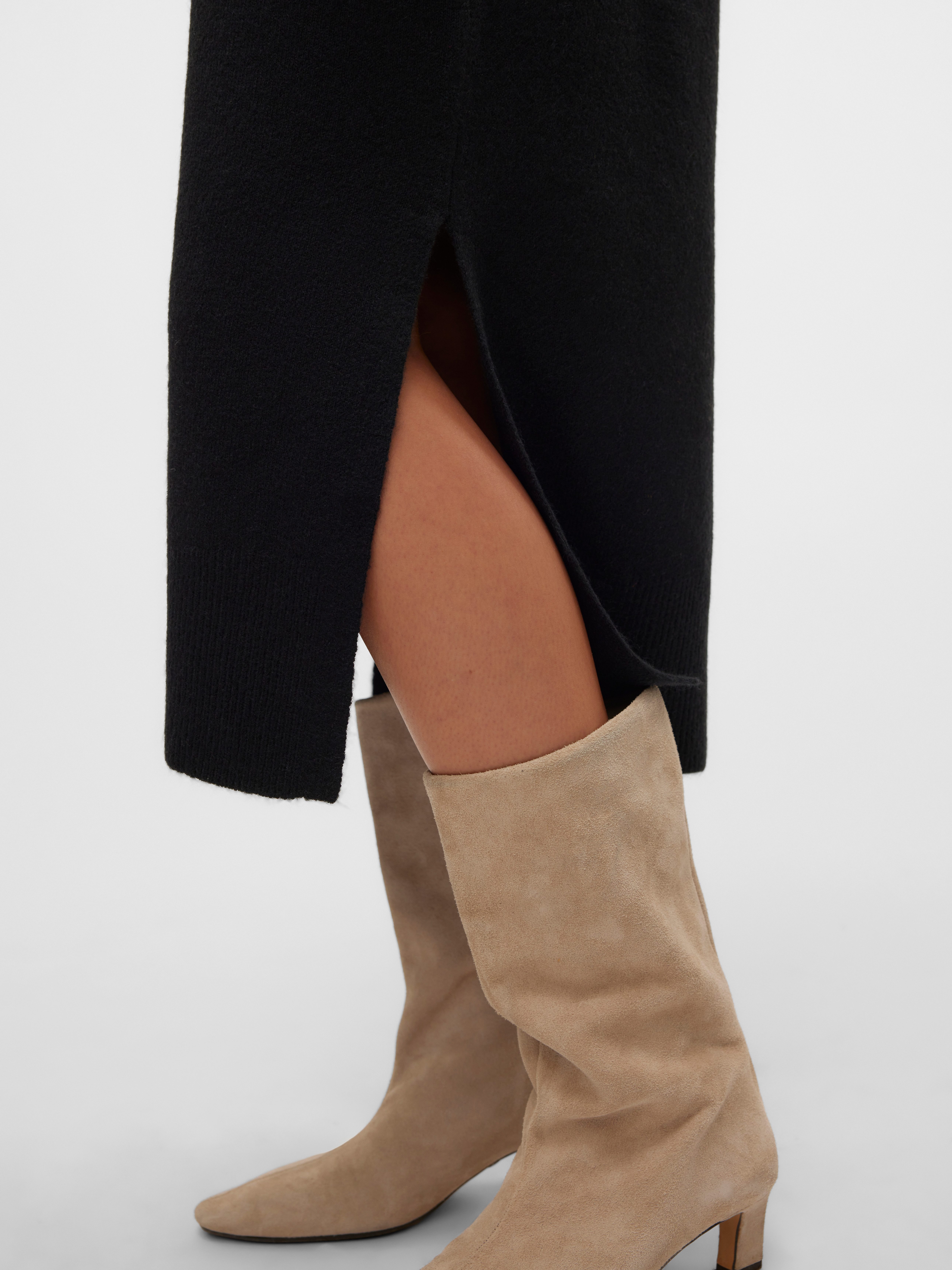 Vero Moda Gebreide jurk VMJUPITER LS V-NECK CALF DRESS BF