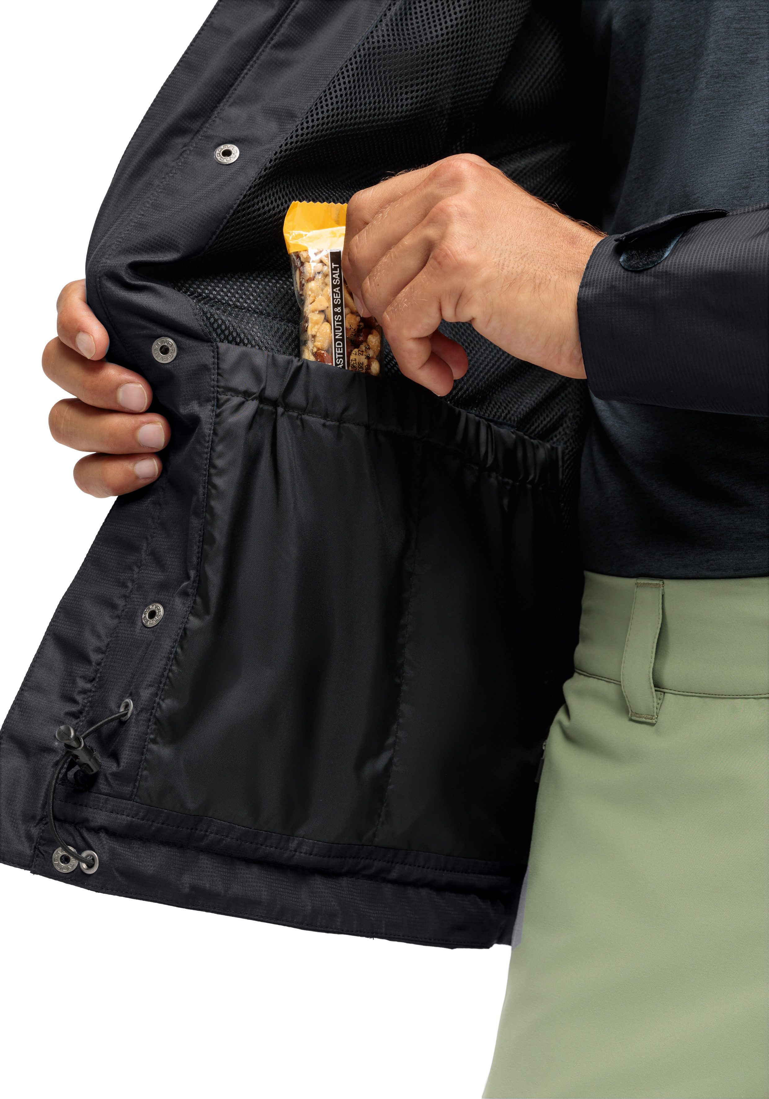 Maier Sports Outdoorjack Abbenstein M Heren jacke waterdicht, functionele jas met 2 buitenzakken + binnenzak