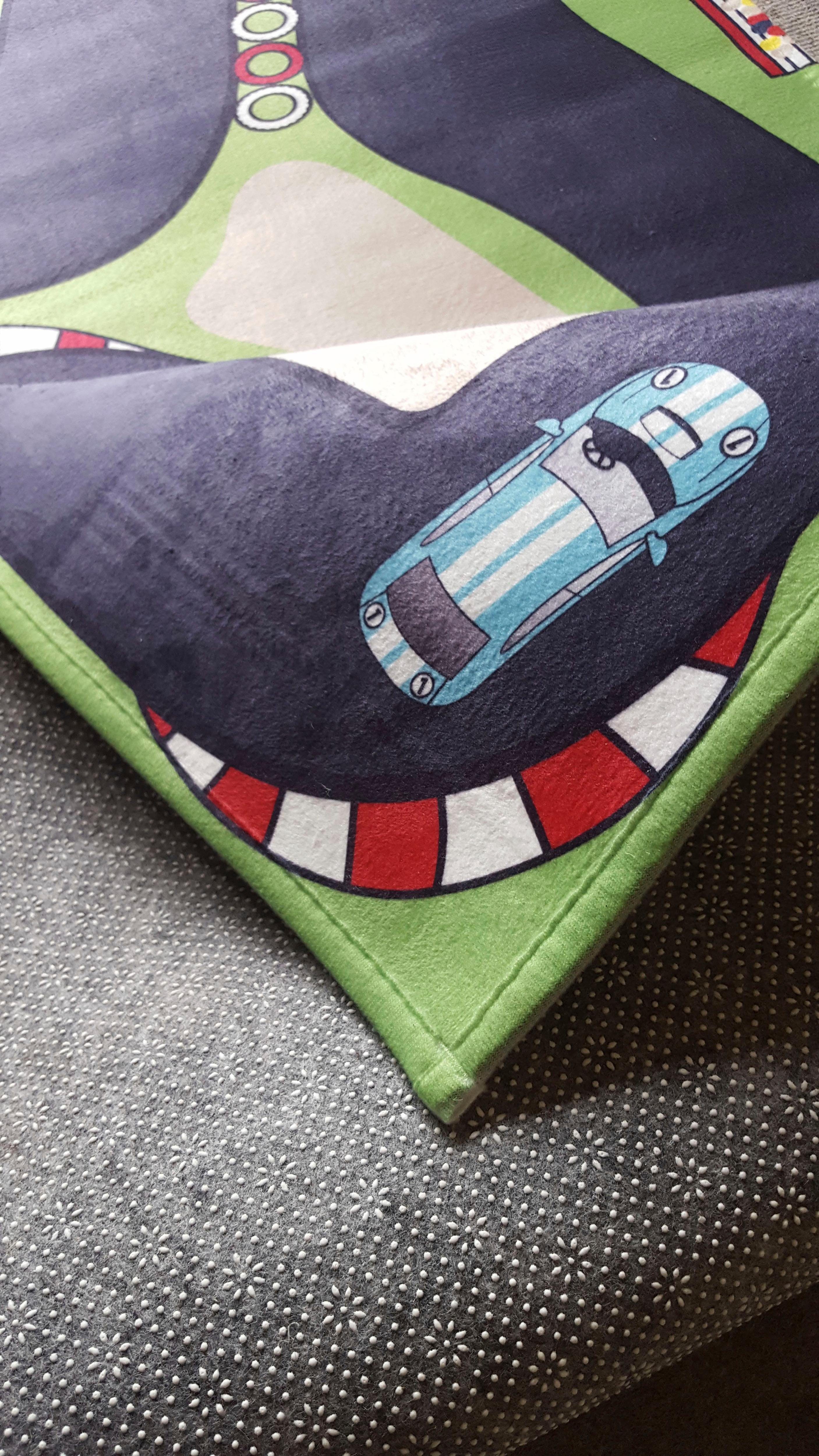 Böing Carpet Kindervloerkleed Lovely Kids 407 Straten-speelkleed, motief racebaan, kinderkamer
