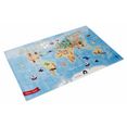 boeing carpet vloerkleed voor de kinderkamer lovely kids 413 motief wereldkaart multicolor