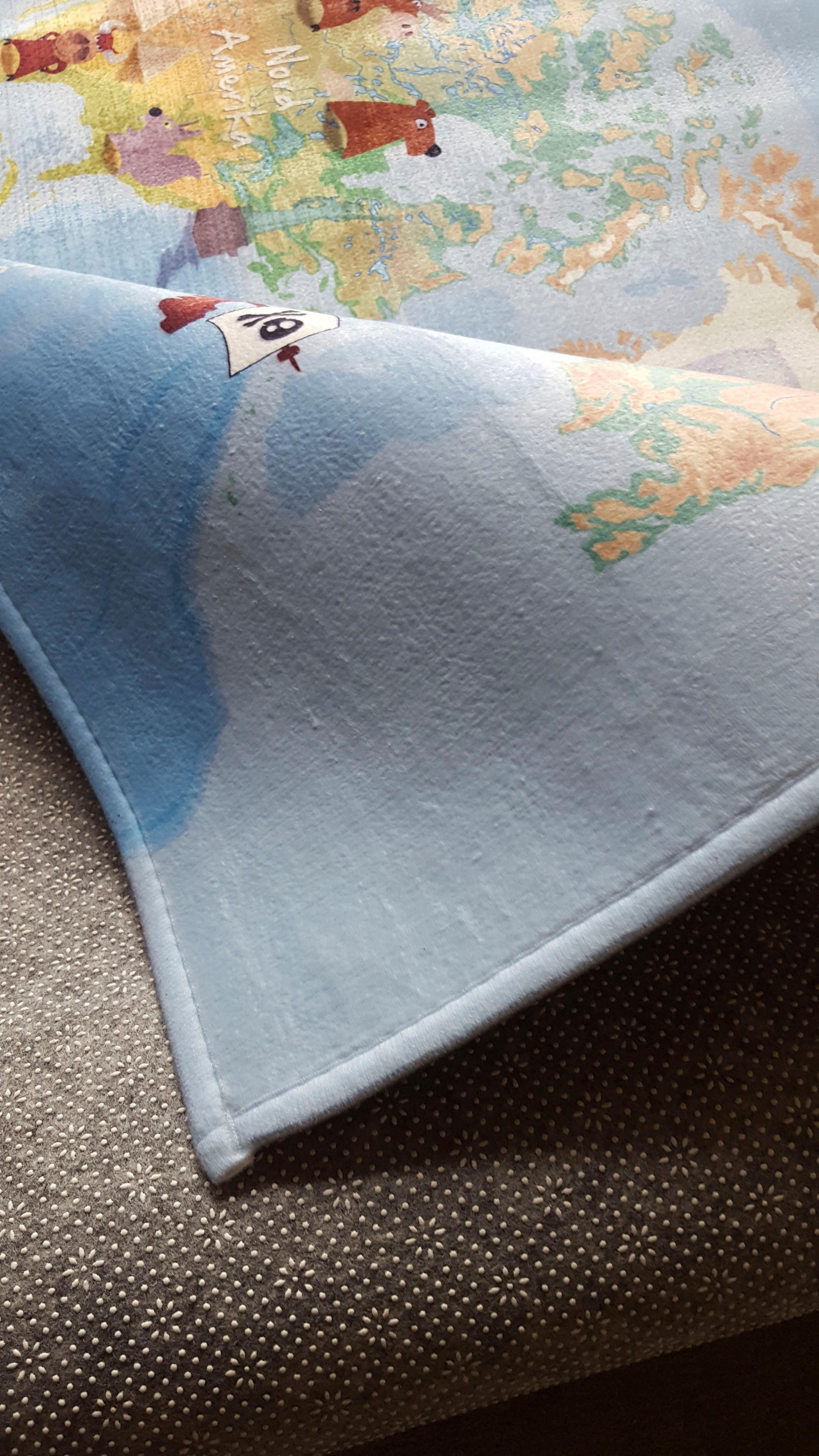 Böing Carpet Kindervloerkleed Lovely Kids 413 Motief wereldkaart