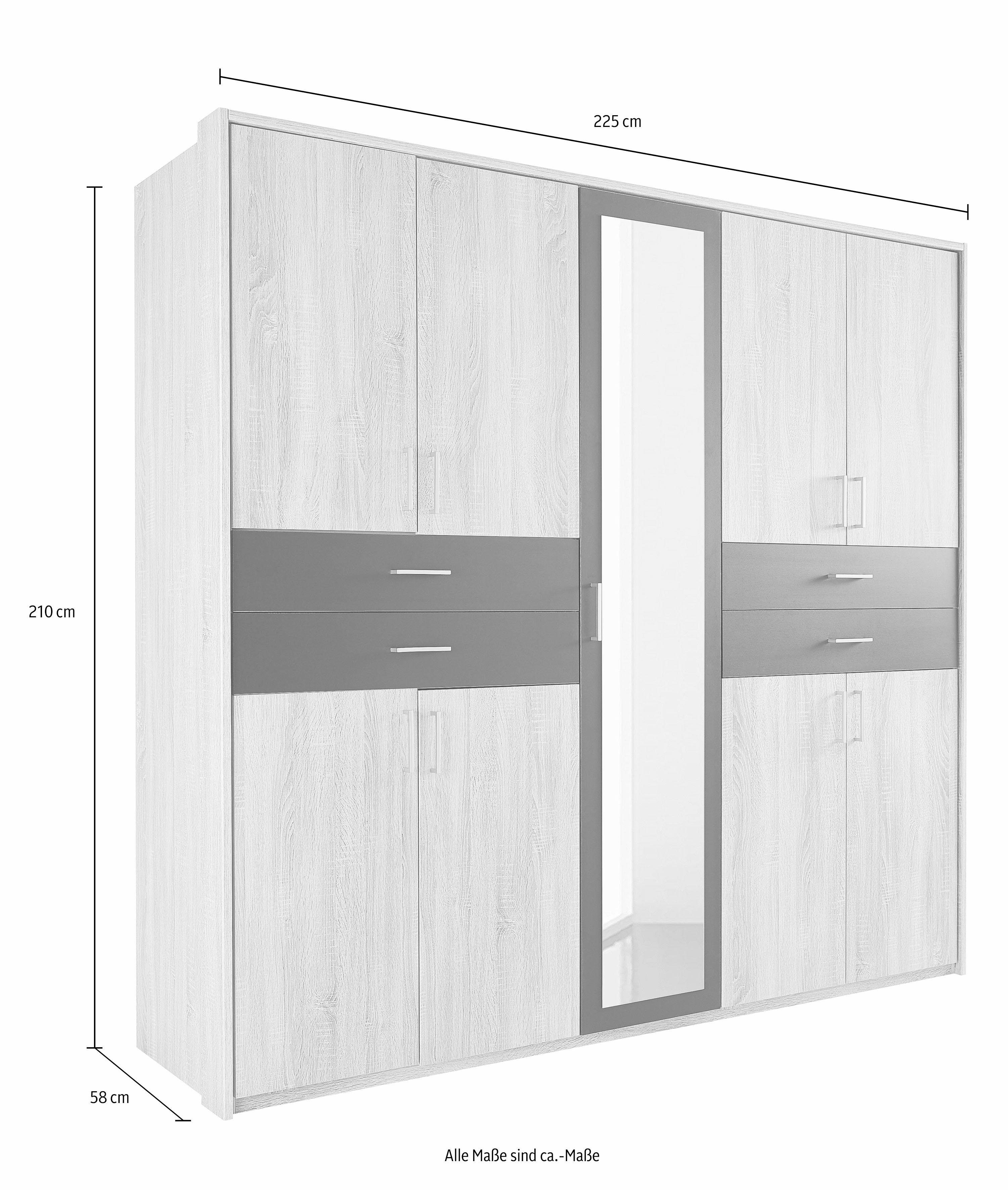 Wimex Kledingkast Taiga kledingkast met spiegel OTTOs Choice besteller met lades op comfortabele hoogte, garderobe slaapkamerkast
