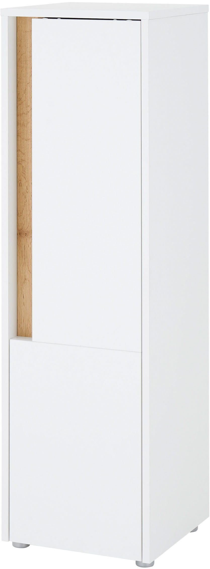 INOSIGN Halfhoge kast CITY/GIRON, badkamerkast met grepen, hoge kast in tijdloos ontwerp halfhoge kasten wit