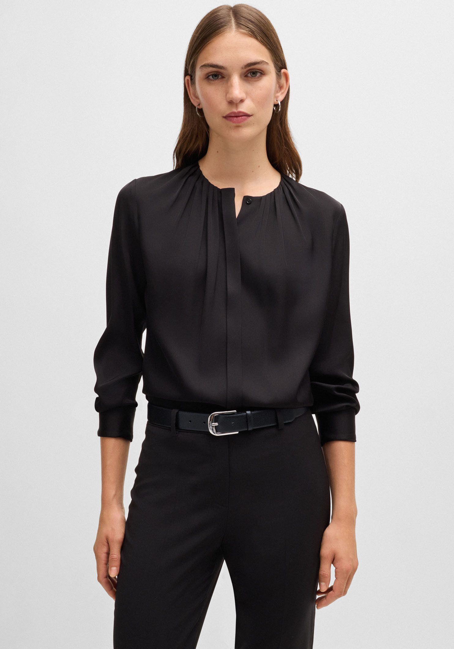 Boss Leren riem ANNA met boss logo-tekst op de sluiting