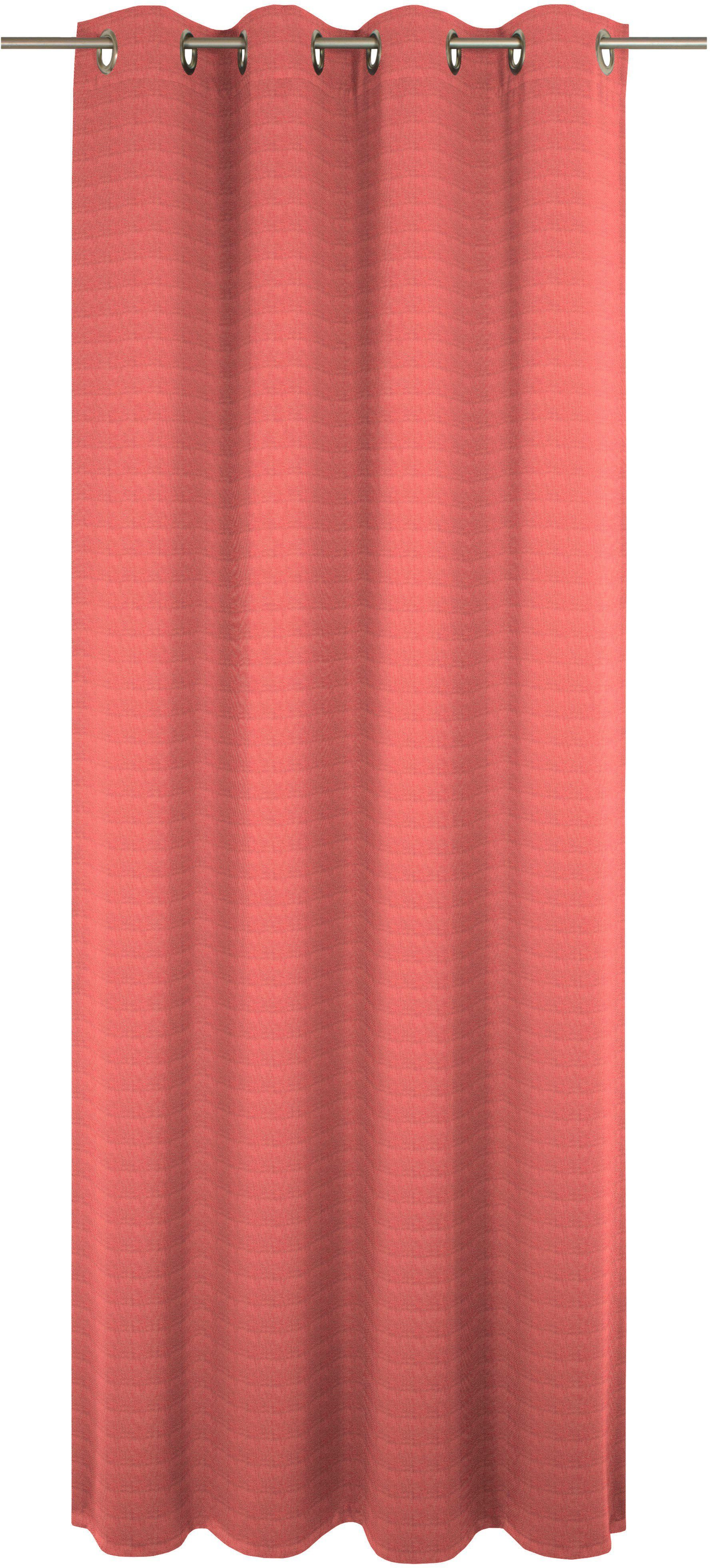 Wirth Gordijn Uni Collection Light (1 stuk) vitrage maat 142 cm x 335 cm rood