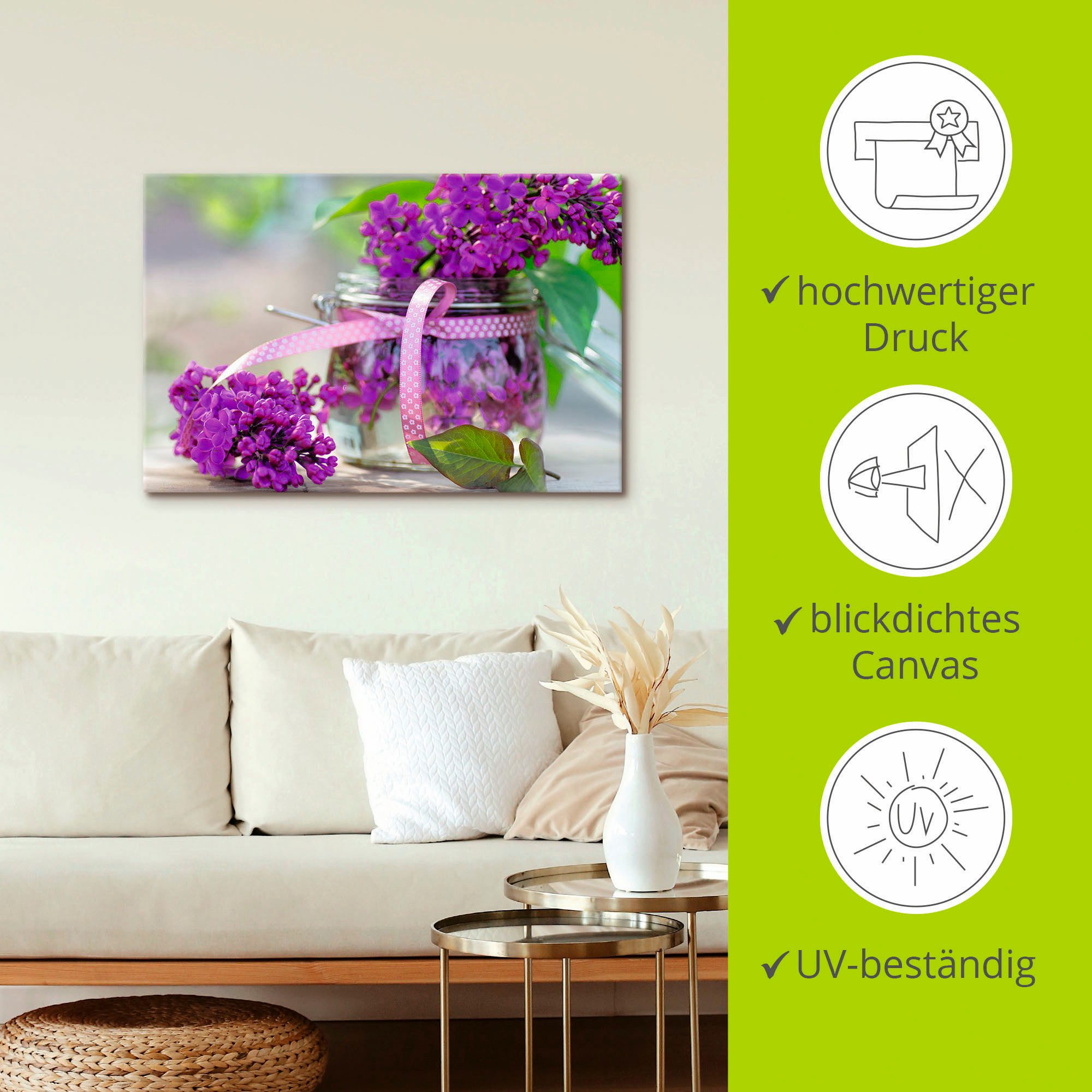 Artland Artprint Lila boeket als artprint op linnen, poster, muursticker in verschillende maten