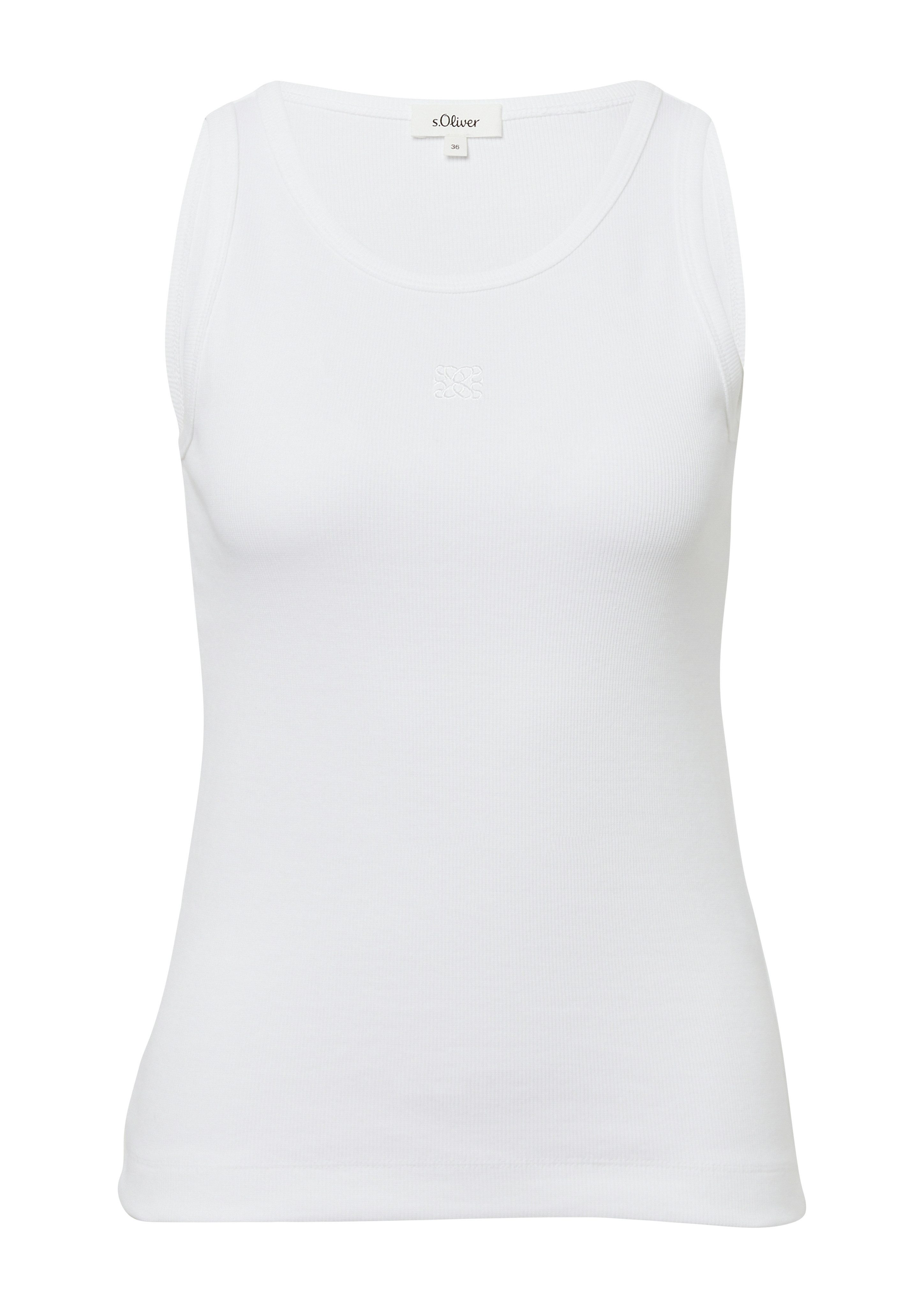 s.Oliver Tanktop met stretchaandeel