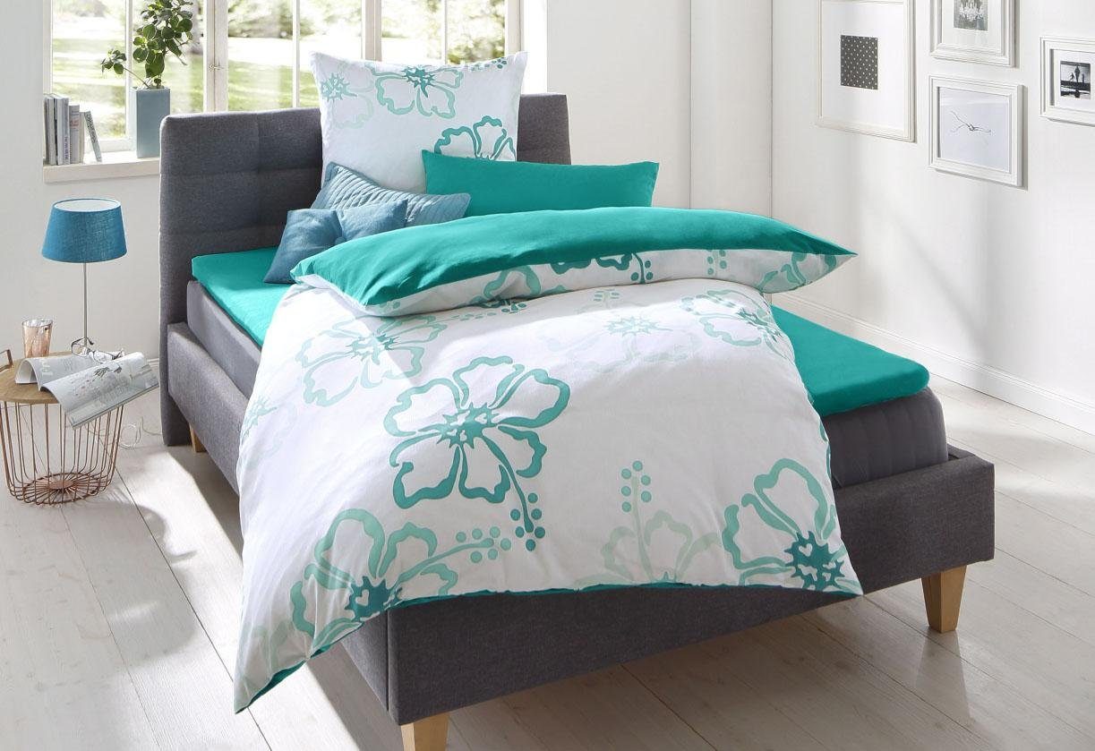 my home Hoeslaken Physalis Topper Basic, in Gr. 90x200, 140x200 oder 180x200 cm Katoen, matrassen tot 8 cm hoogte, laken, hoeslaken, laken