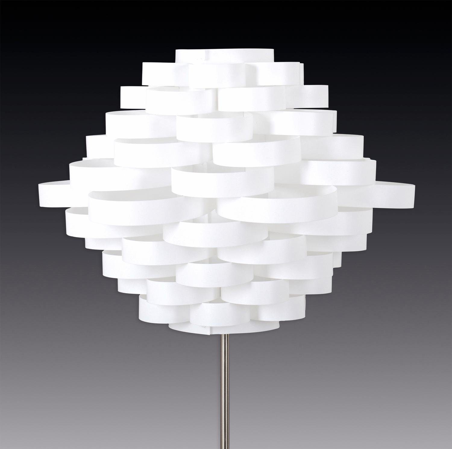 näve Staande lamp White LINE E27 max. 40 W, wit/nikkel, kunststof/metaal, h: 150 cm, d: 55 cm