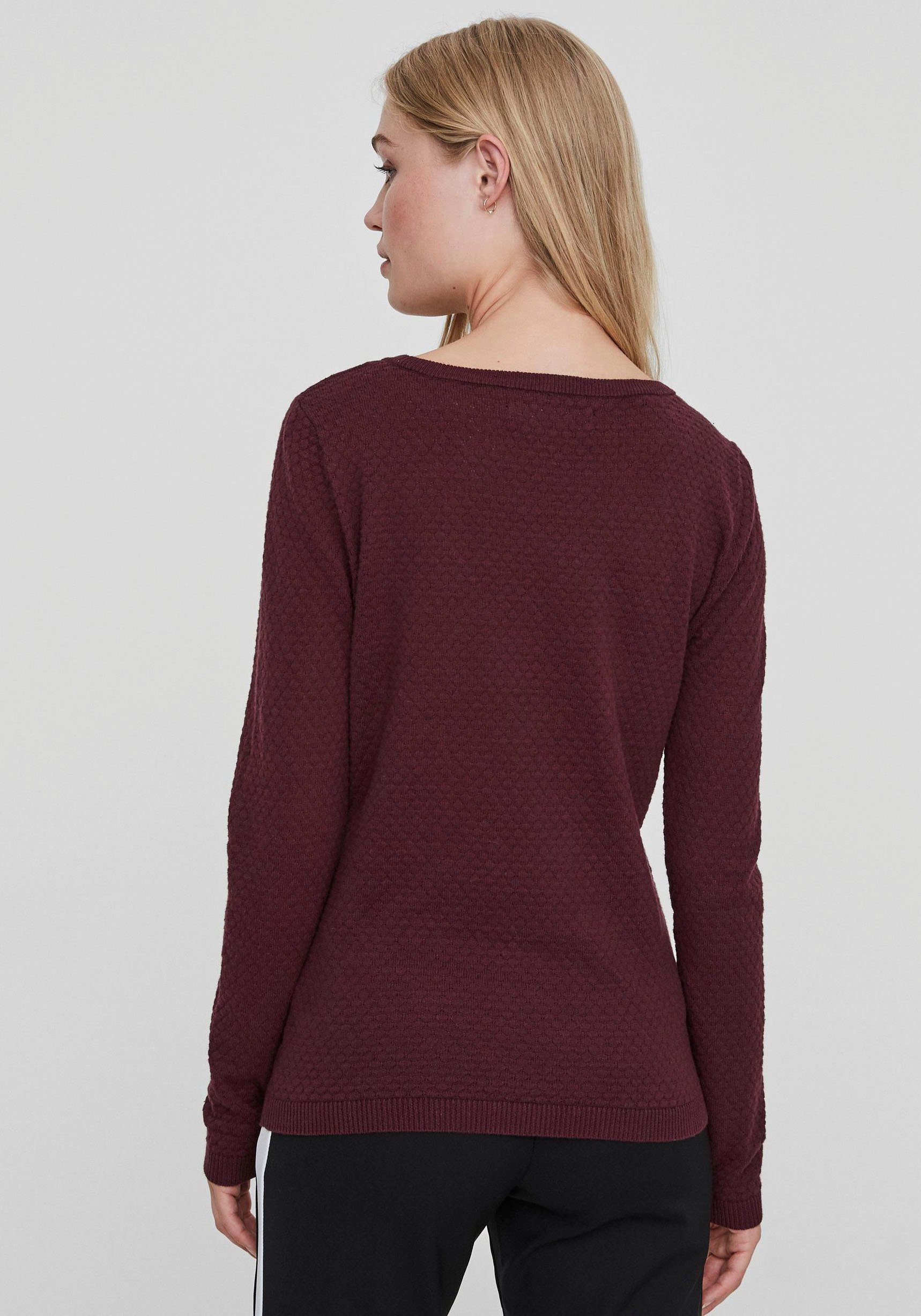 Vero Moda Trui met ronde hals VMCARE STRUCTURE LS O-NECK BLOUSE