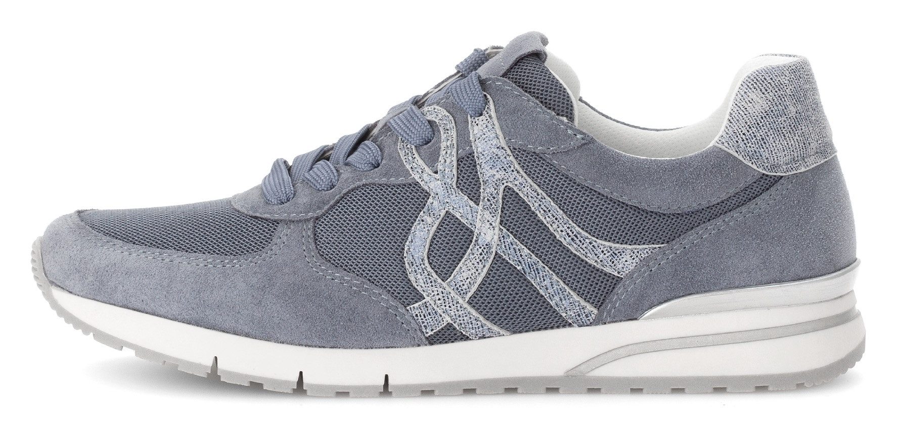 Gabor Sneakers met sleehak Florence , vrijetijdsschoen, lage schoen, veterschoen in comfortwijdte g (=breed)