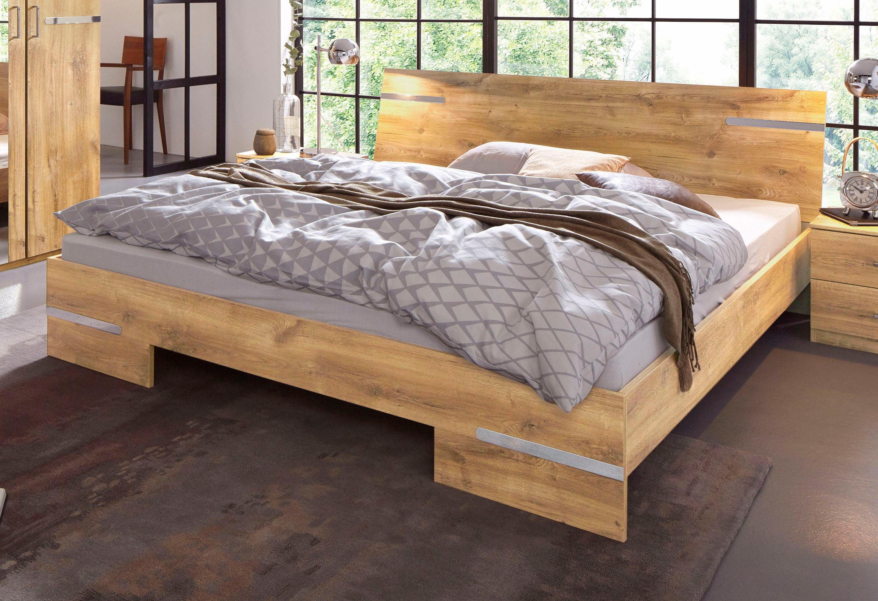 Wimex Futonbed Anna Bed Made in Germany met chroomkleurige details in hoofd- en voetdeel 3 breedtes om uit te kiezen