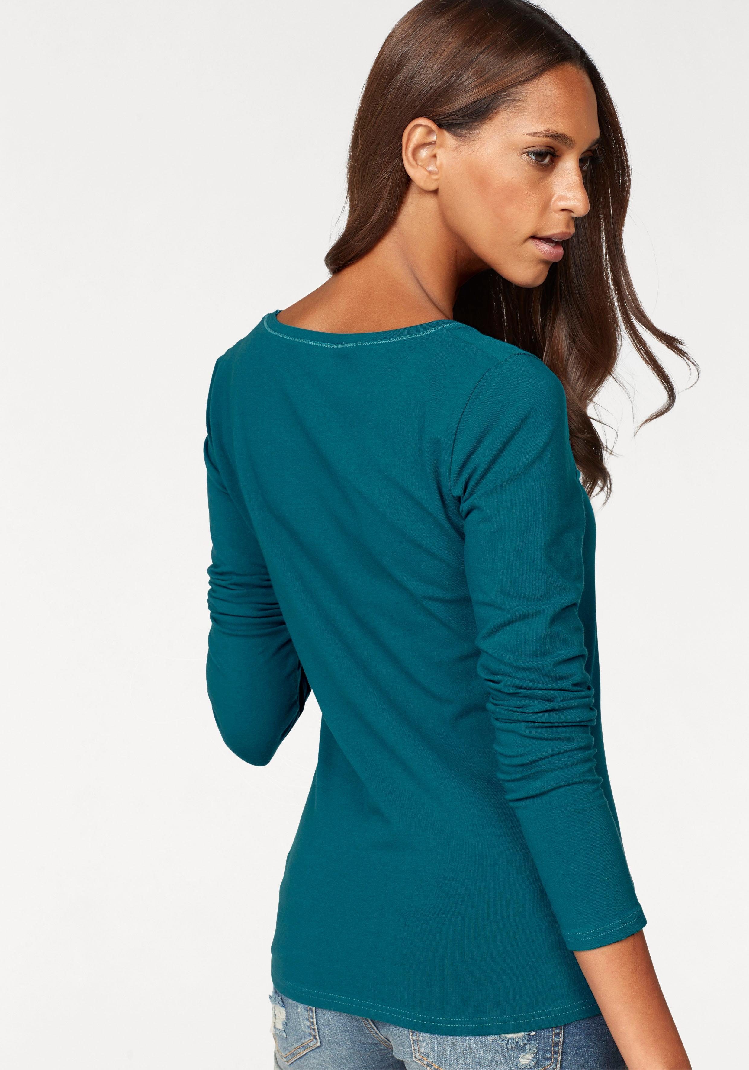 Vivance Shirt met lange mouwen Elastische katoenkwaliteit (Set van 2)