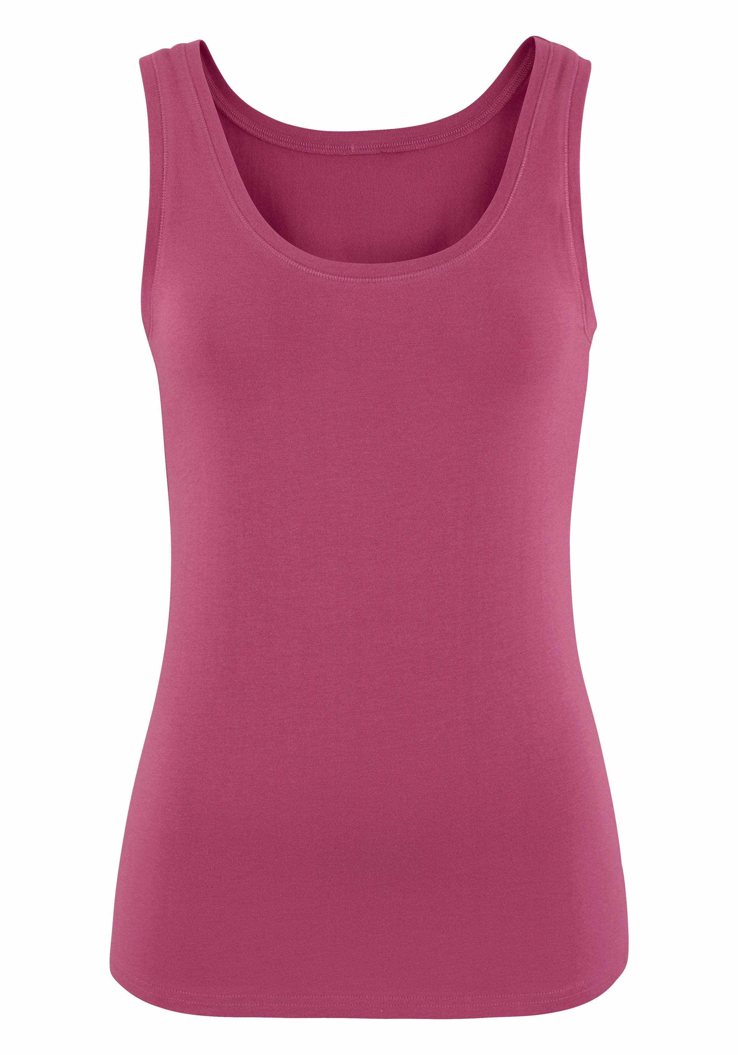 Vivance Tanktop Elastische katoenkwaliteit gemaakt van elastische katoenen stof, strandtop (Set van 2)