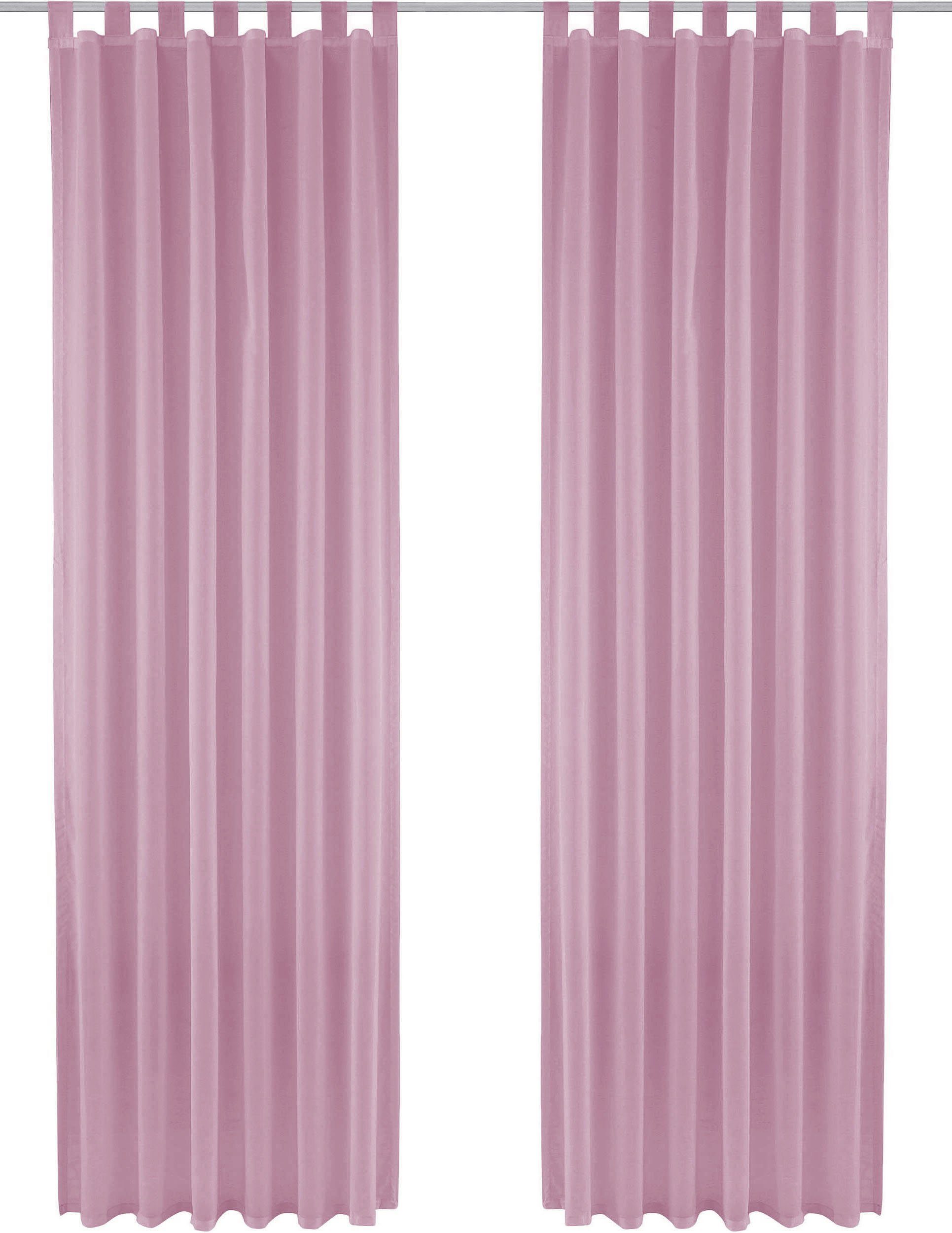 my home Gordijn XANA met ogen, franje of lussen Voile, bestseller, effen, 1 of 2 panels, onderhoudsvriendelijk, eenkleurig
