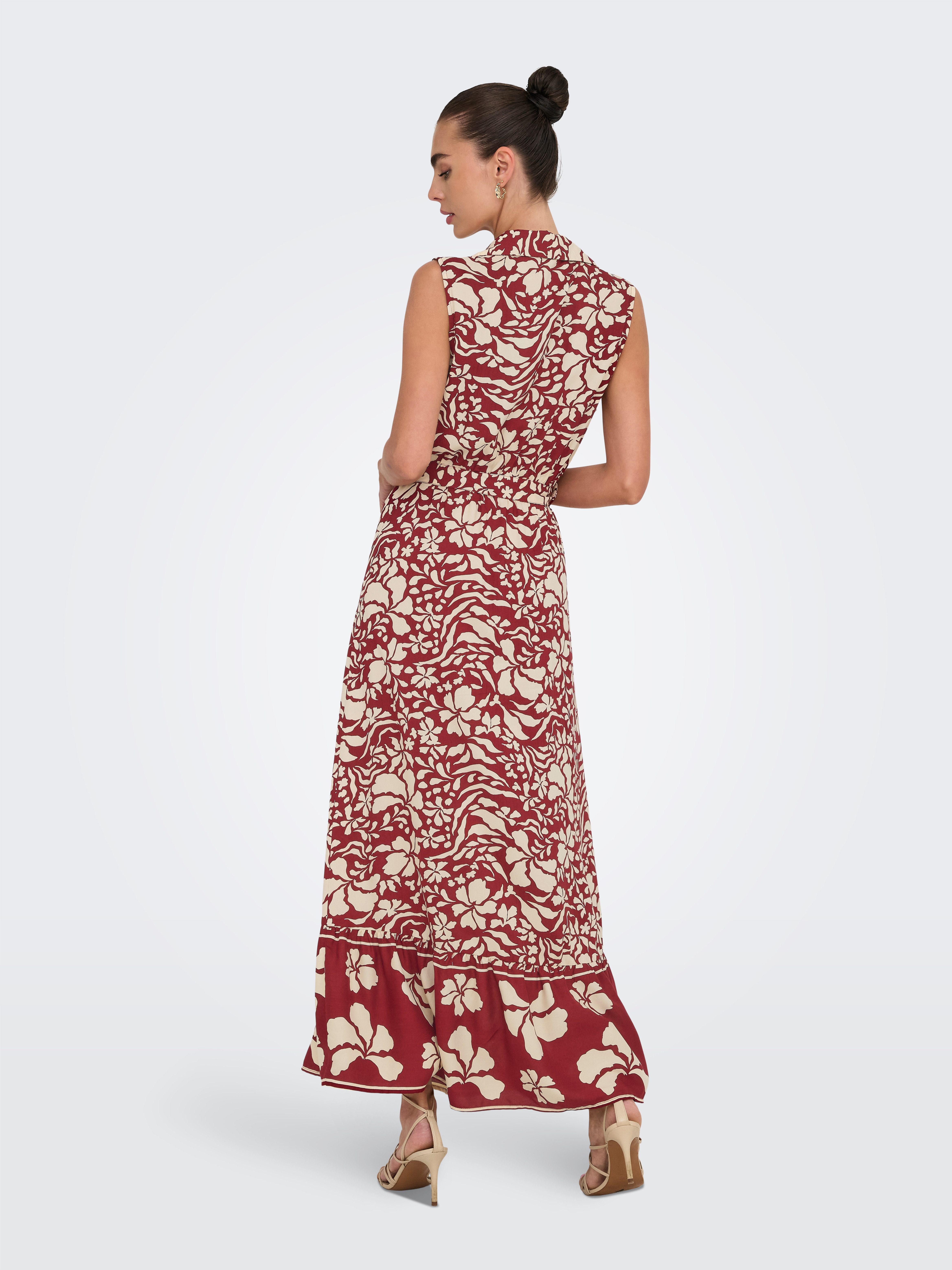 Only Maxi-jurk ONLVIBE LIFE S/L SHIRT LONG DRESS WVN