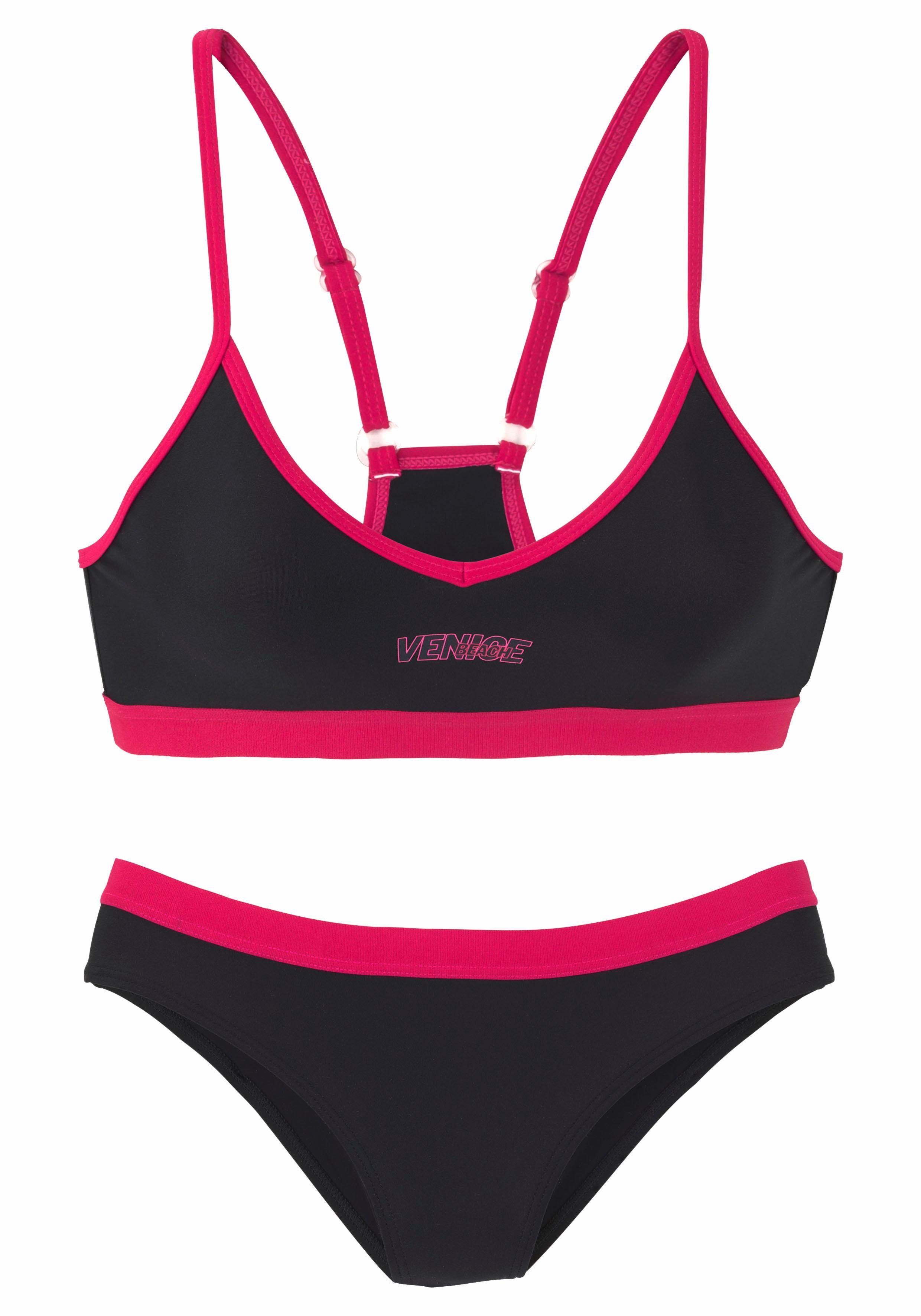 Venice Beach Bustierbikini met in kleur afgestemde details