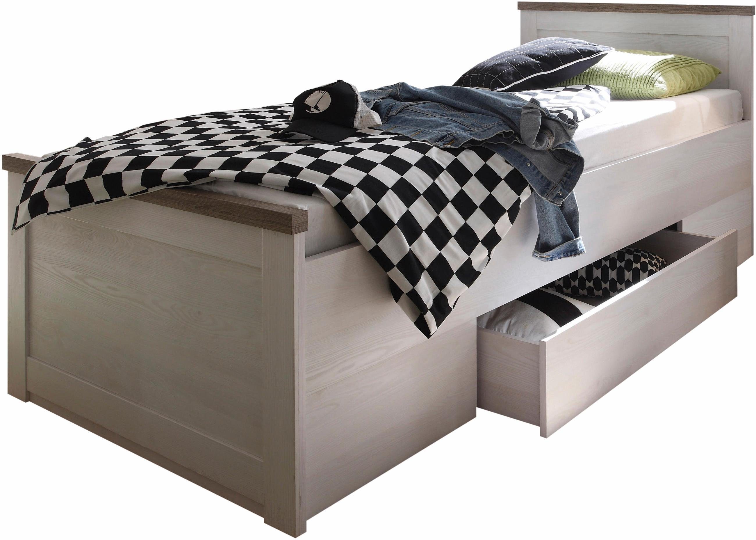 Begabino Kinderbed Luca, opbergbed, landelijke stijl, 90x200cm TOPSELLER