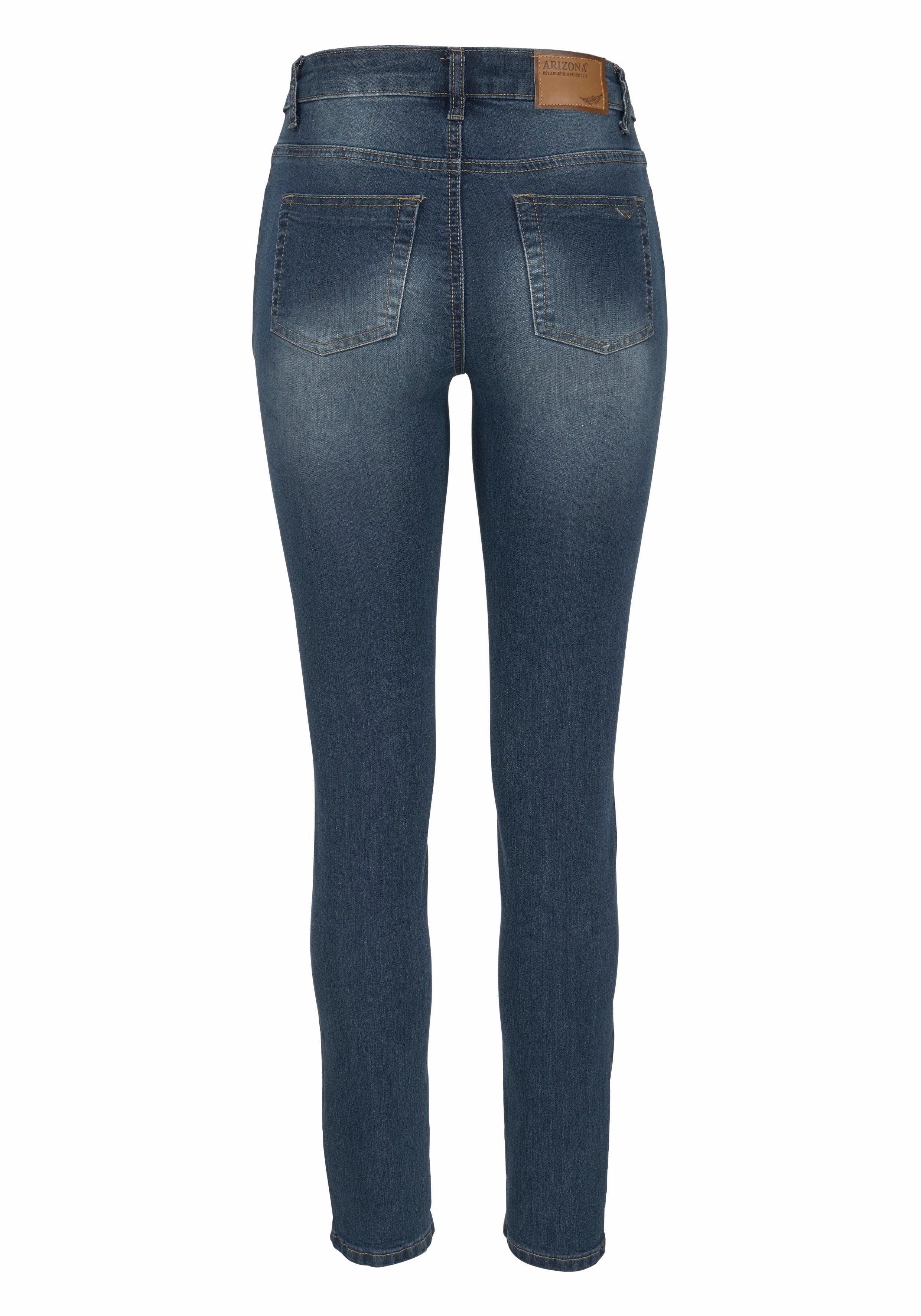 Arizona Slim fit jeans Shaping strakke pasvorm, skinny jeans, used-look-wassing, hoge taille
