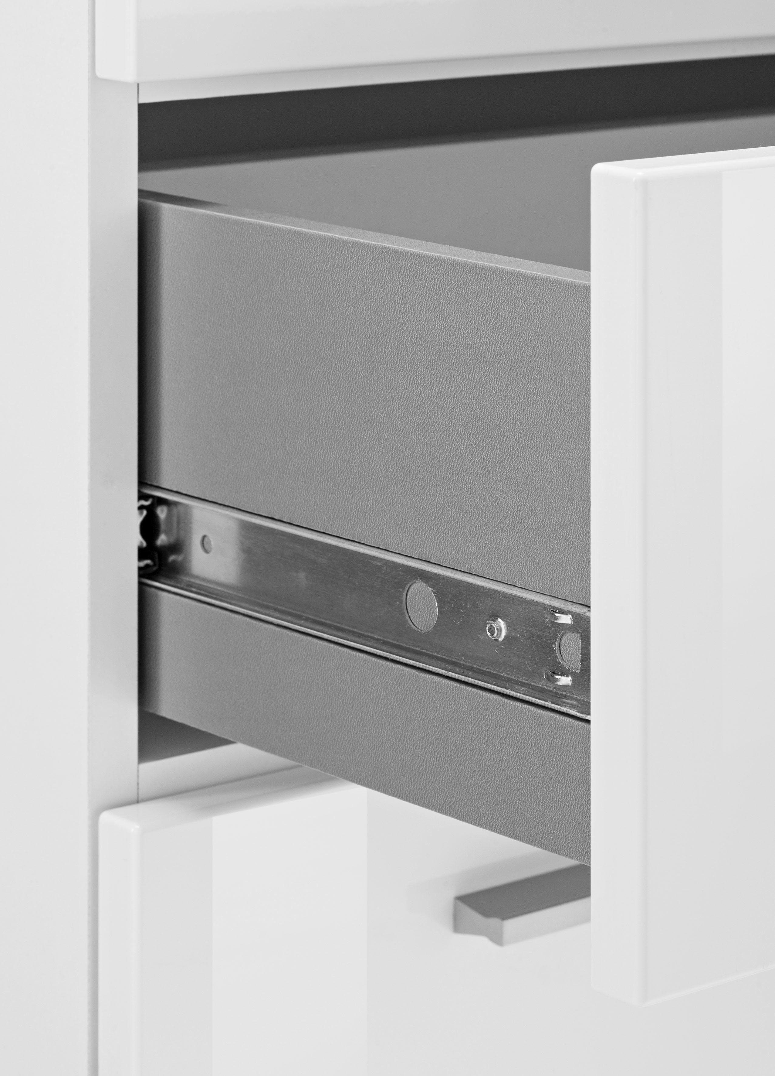 INOSIGN Halfhoge kast Avena Badkamerkast met 1 lade en 4 deuren - afmetingen (B/D/H) 73/31/130 cm