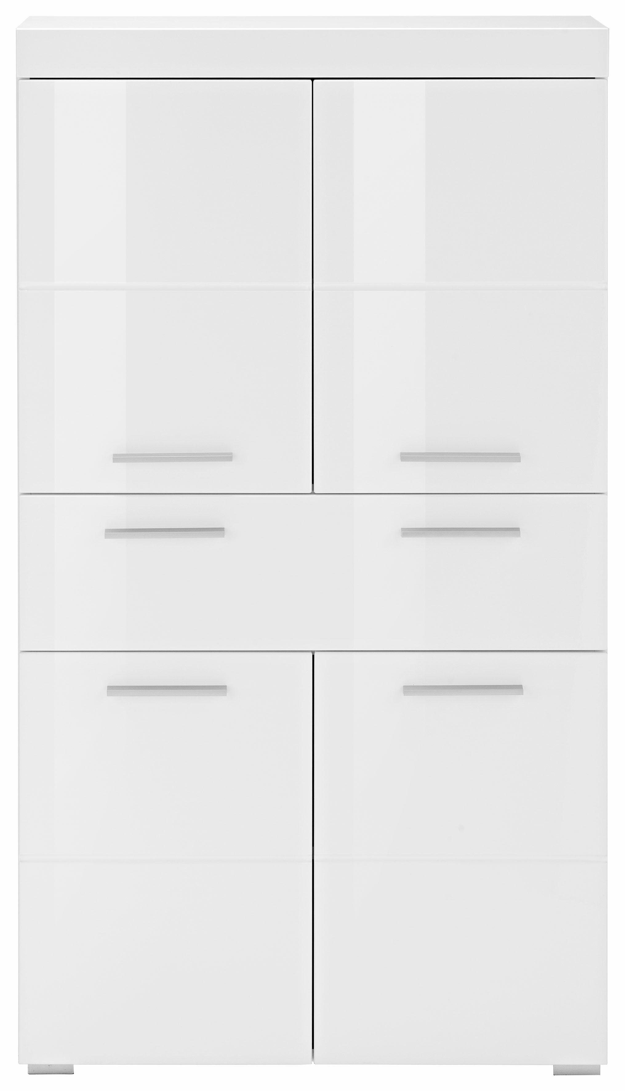 INOSIGN Halfhoge kast Avena Badkamerkast met 1 lade en 4 deuren - afmetingen (B/D/H) 73/31/130 cm