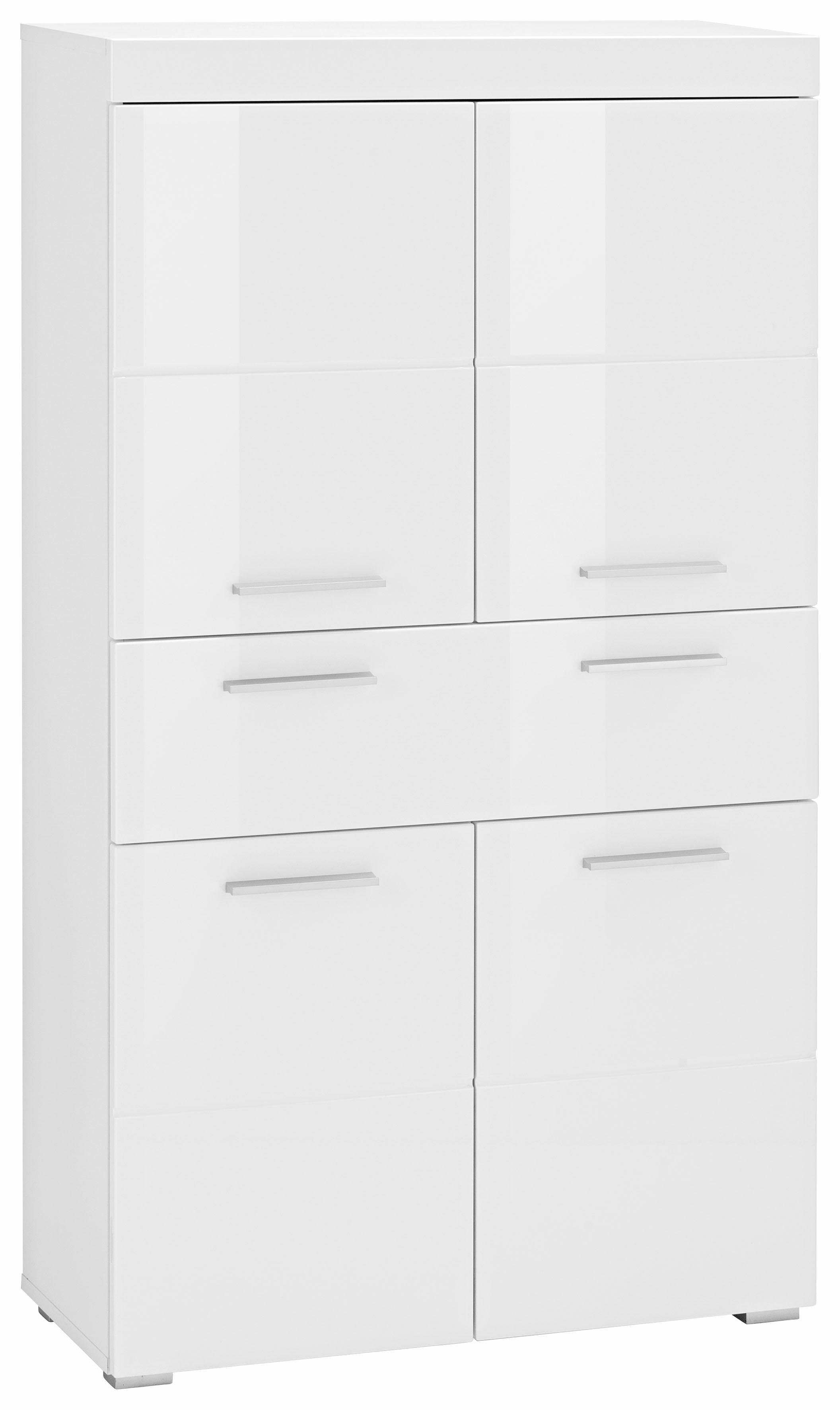 INOSIGN Halfhoge kast Avena Badkamerkast met 1 lade en 4 deuren - afmetingen (B/D/H) 73/31/130 cm