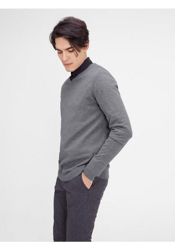 Jack & Jones Elegant Zijdemix V-hals Trui Jack & Jones Elegant Zijdemix V-hals Trui