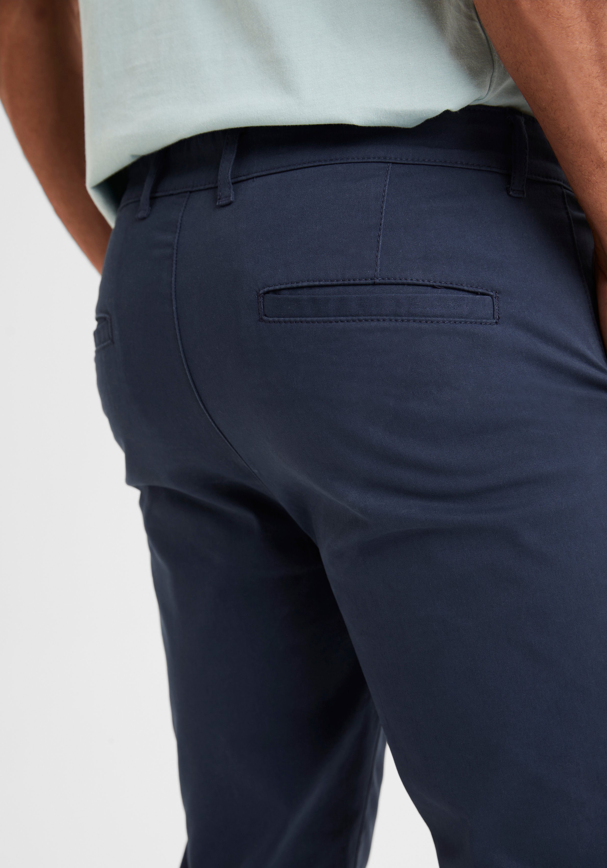 H.I.S Chino Regular fit lange broek, van elastische katoenkwaliteit