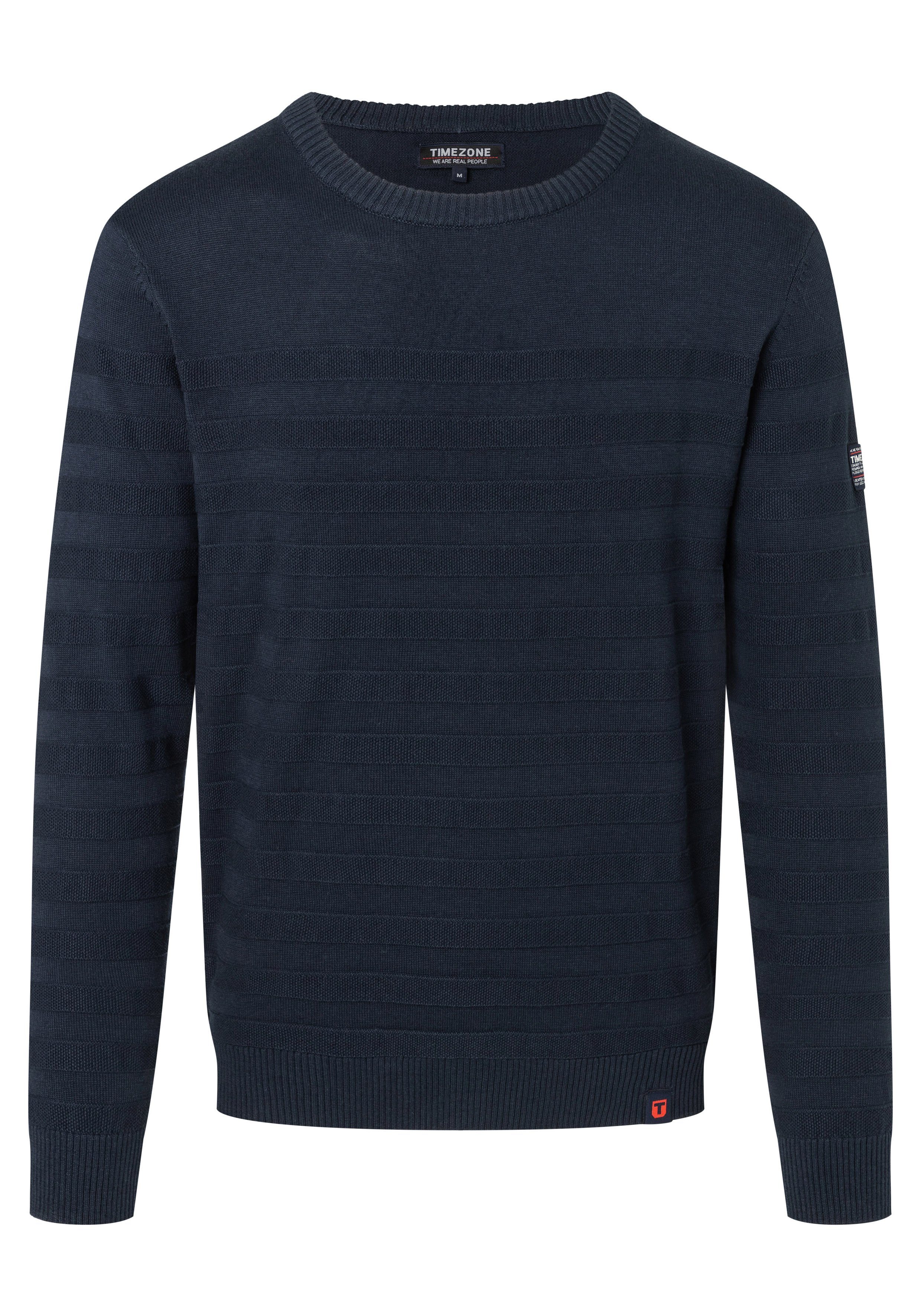 TIMEZONE Gebreide trui Striped Crewneck Sweater