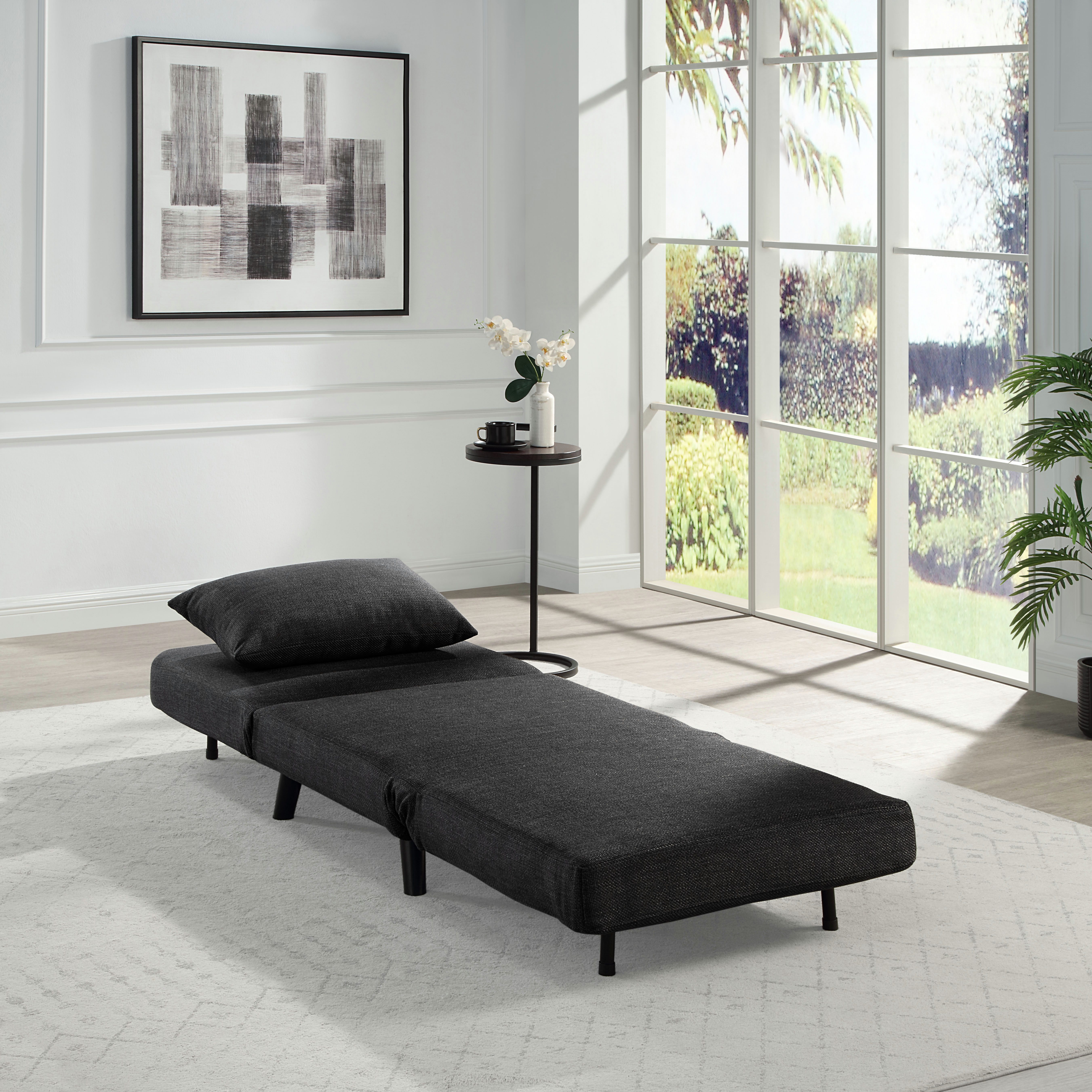 ATLANTIC home collection Fauteuil Robby incl. bedfunctie, meerdere verstelbaar, structuurstof