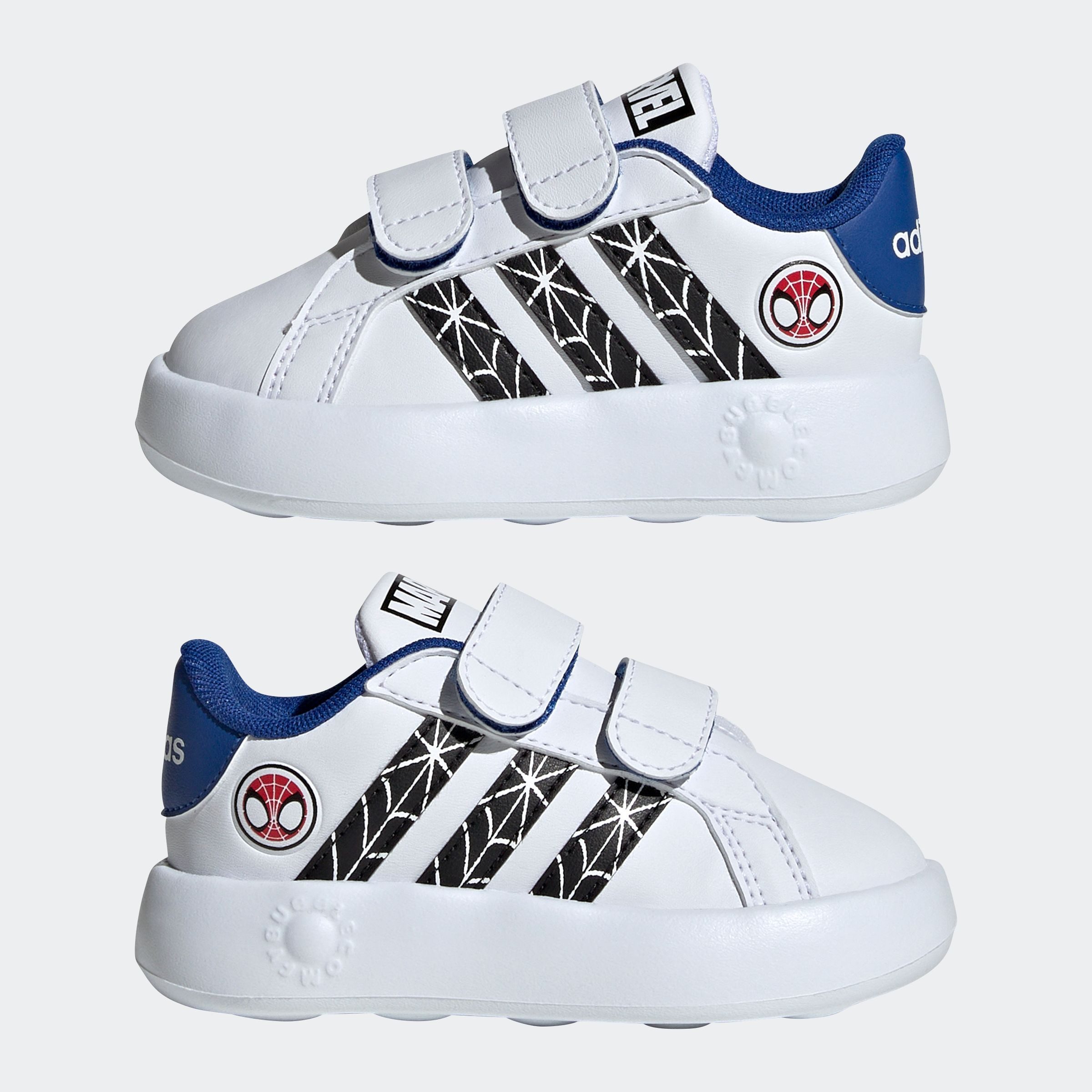adidas Sportswear Klittenbandschoenen ADIDAS MARVEL SPIDER-MAN KINDER GRAND COURT SCHOEN Design geïnspireerd op de adidas Superstar, voor kinderen