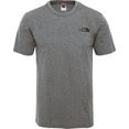 the north face t-shirt simple dome grijs