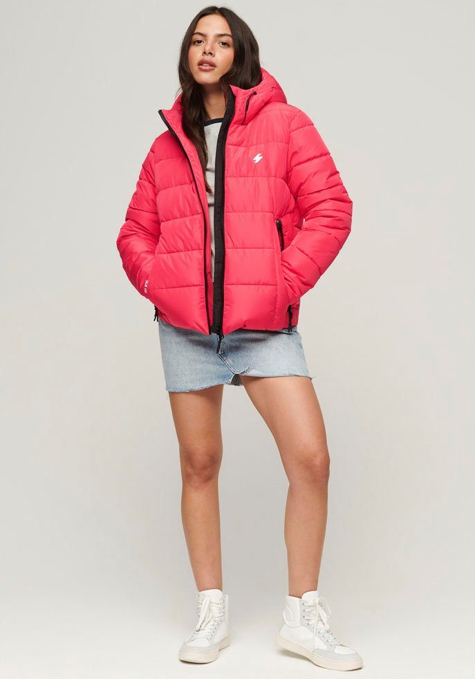 Superdry Gewatteerde jas HOODED SPIRIT SPORTS PUFFER van waterafstotend materiaal