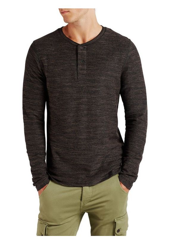 Jack & Jones Grandad gemêleerd T-shirt met lange mouwen Jack & Jones Grandad gemêleerd T-shirt met lange mouwen