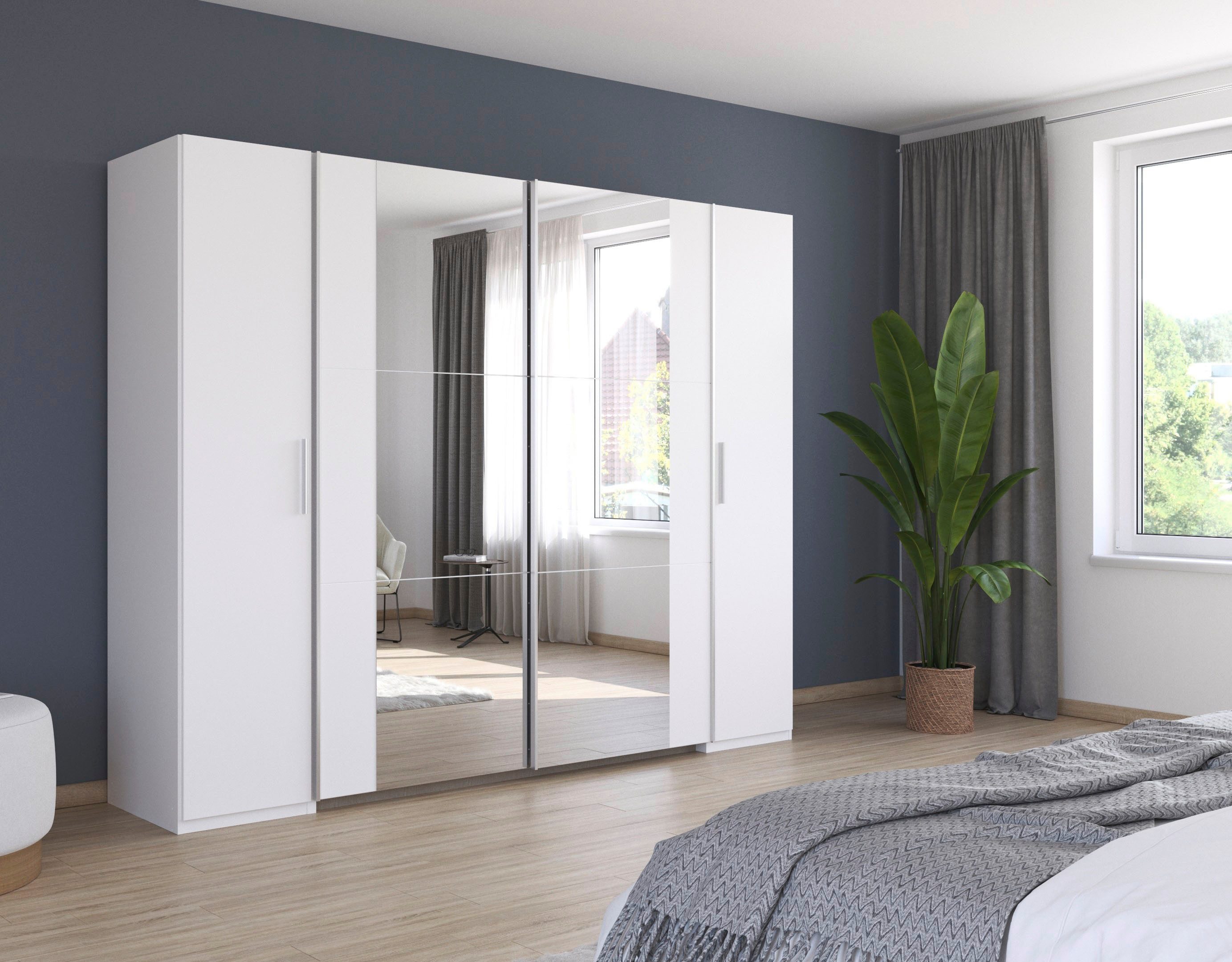rauch Zweefdeurkast Kledingkast draaideurkast kast garderobe KRONACH TOPSELLER met draaideuren en schuifdeuren en spiegels, veel planken made in germany