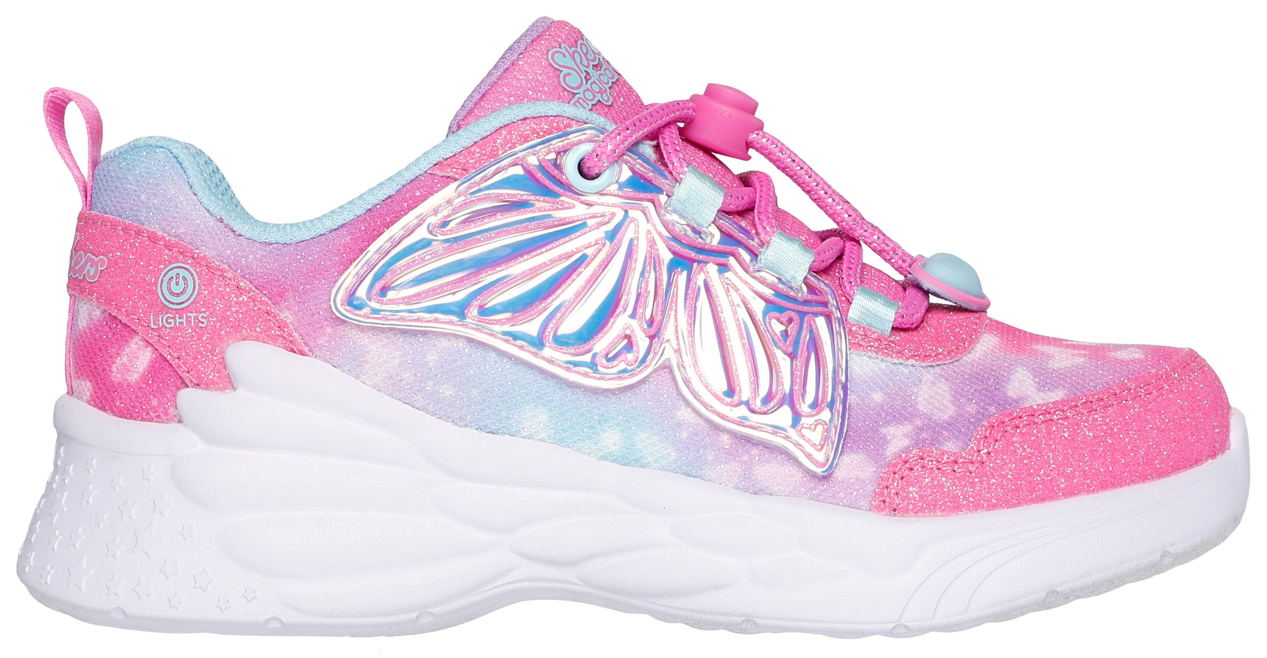 Skechers Sneakers DREAM RACER Instapschoen, slip-on sneaker met kleurrijk motief