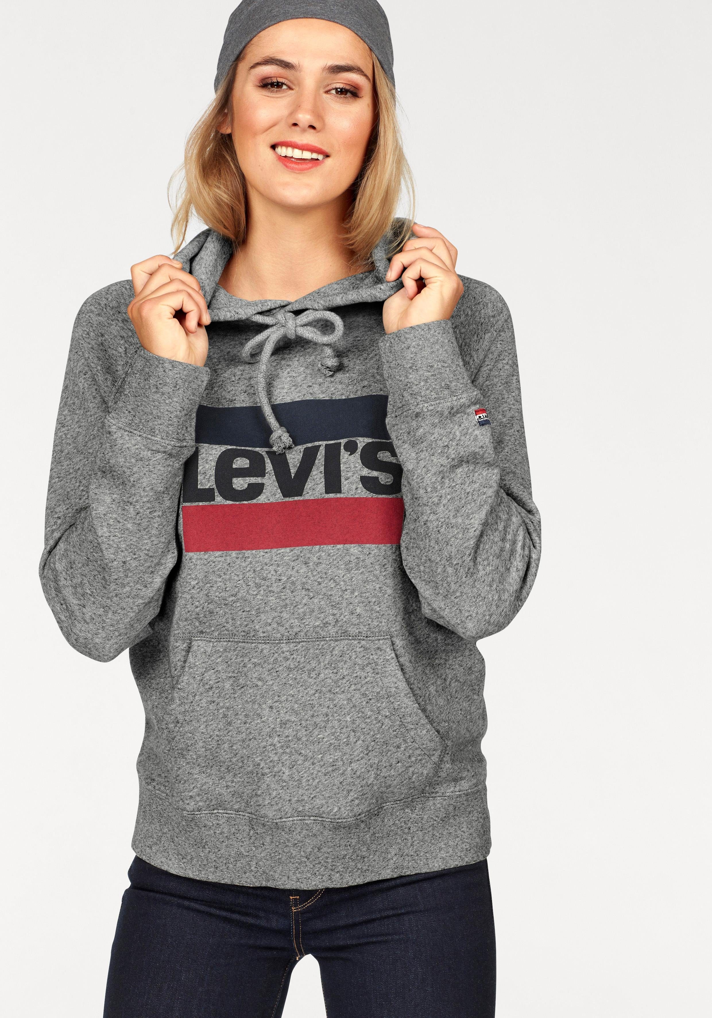 Levi's Hoodie With Sports Vintage Logo-Grey Grey