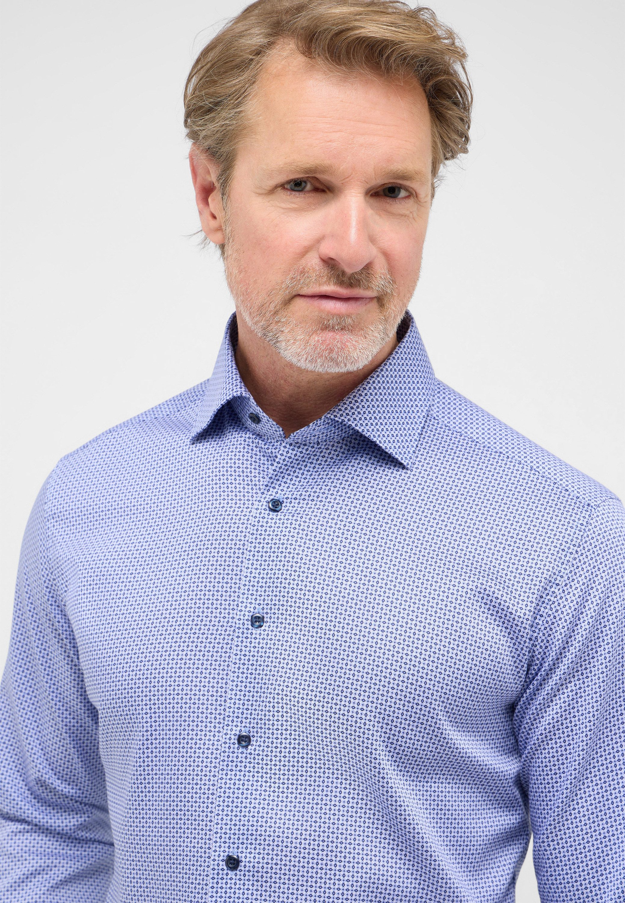 Eterna Overhemd met lange mouwen MODERN FIT NON IRON (strijkvrij)