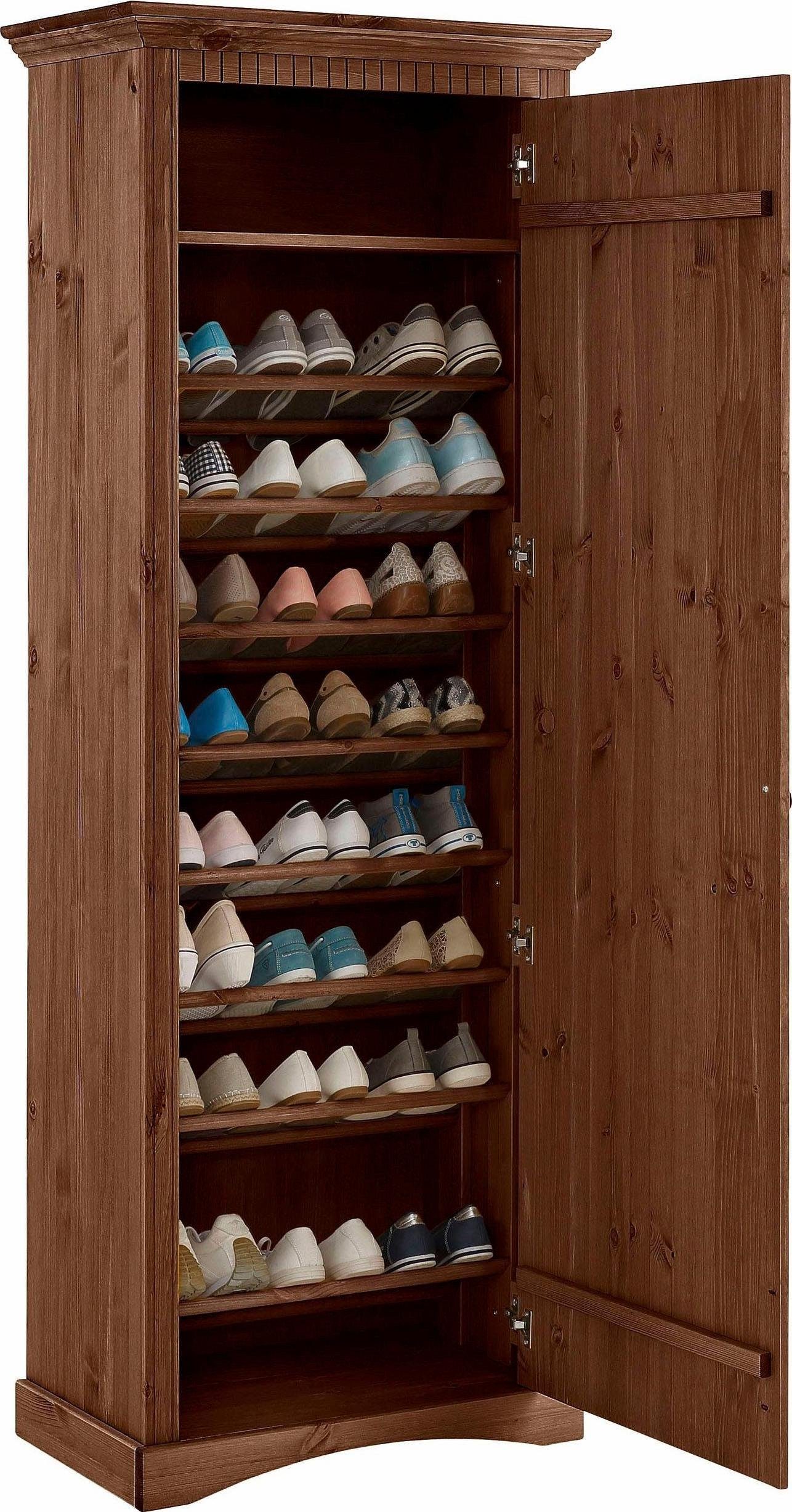 Home affaire Schoenenkast Rustiek gemaakt van massief, fsc-gecertificeerd grenen, 71 cm breed