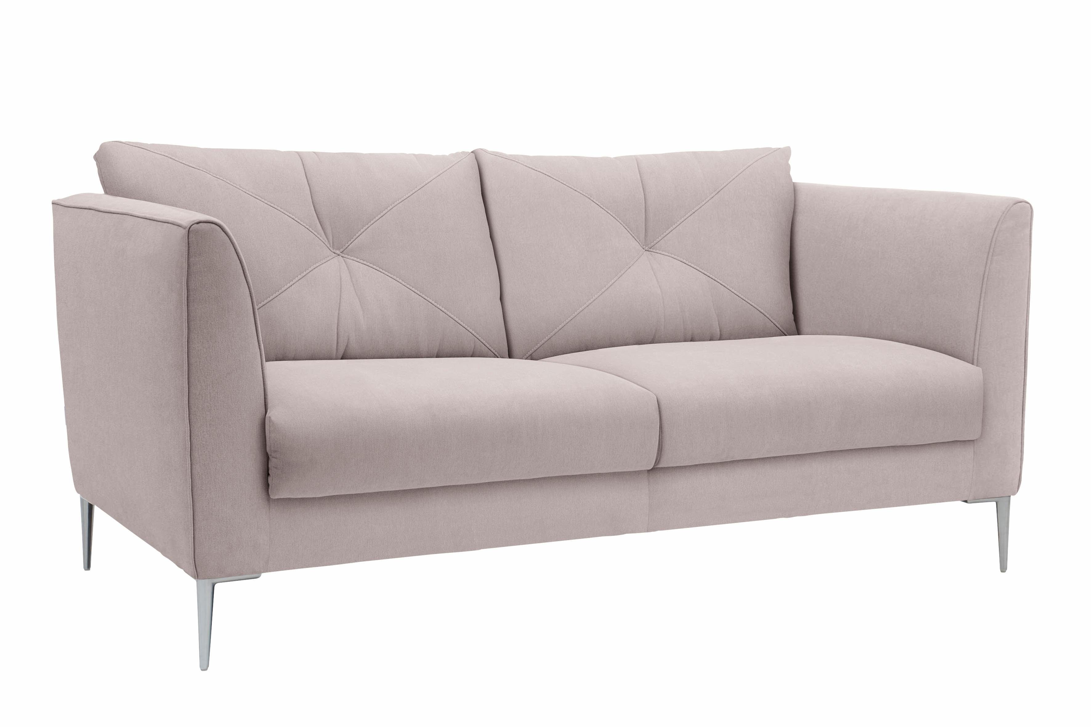 TRENDMANUFAKTUR 2-zitsbank Lille, modern, tijdloos en comfortabel, comfortabele zithoogte 46cm, hoge poten