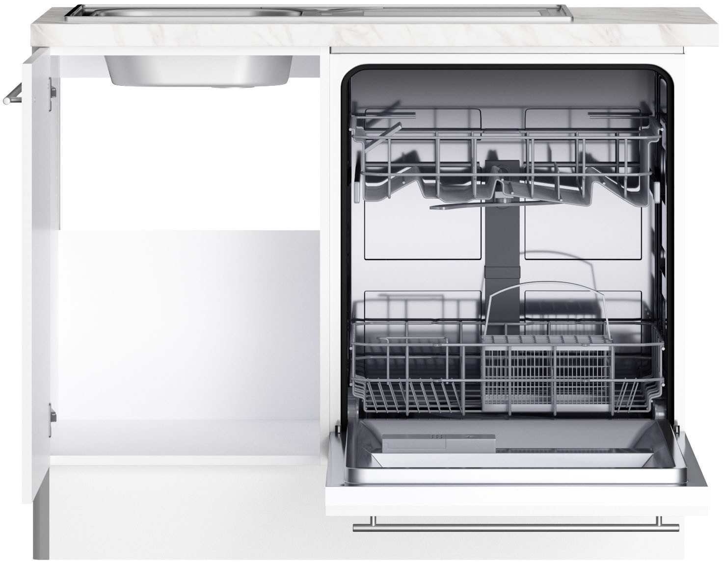Kochstation Keuken KS-Bern2 Afmetingen 295 x 175 cm, naar keuze met elektrische apparaten