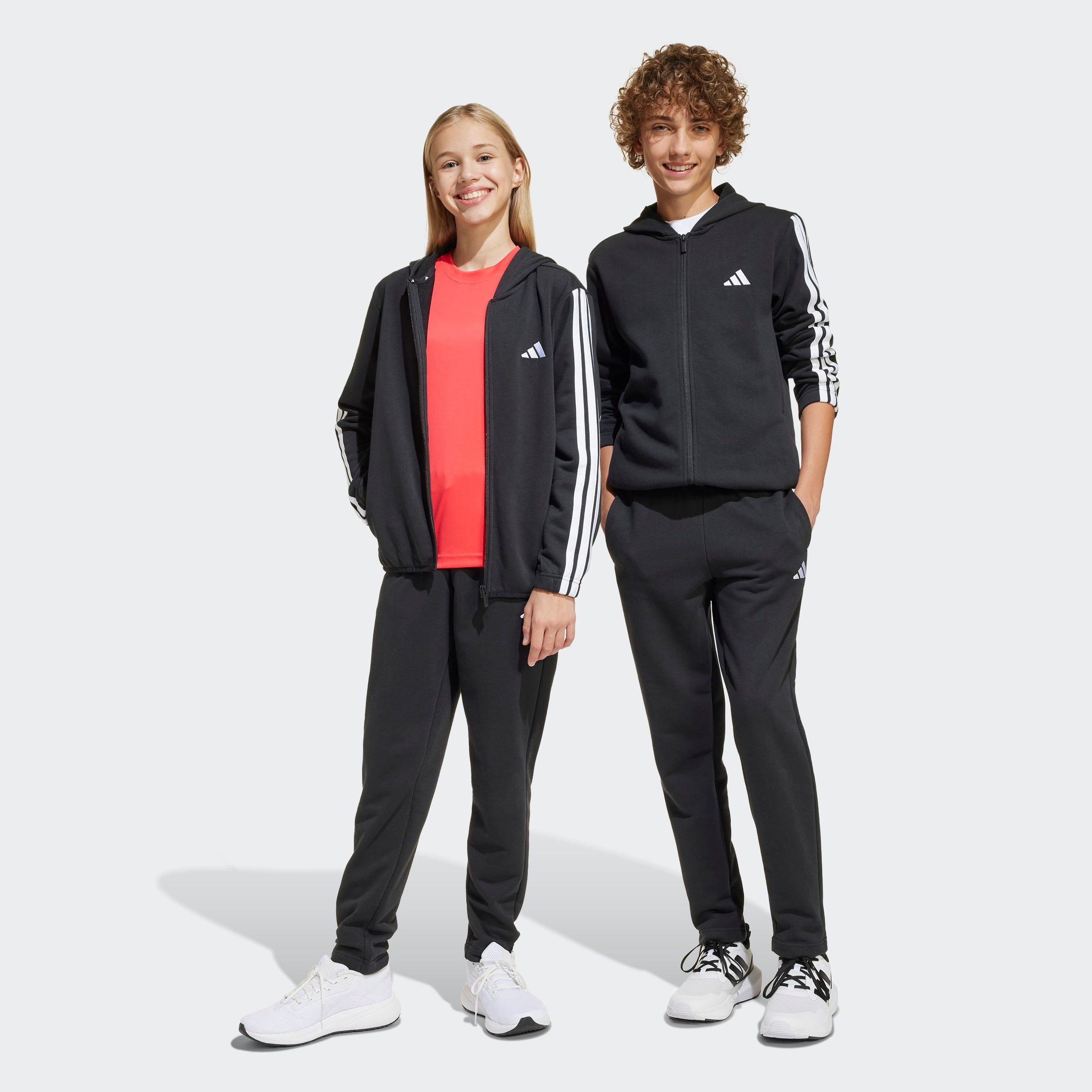 adidas Sportswear Trainingspak J 3S FT TS 220 (2-delig) kinderen trainingspakken maat 164 zwart